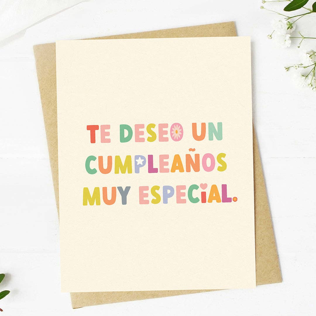 "Te deseo un cumpleaños muy especial" Spanish Birthday Card