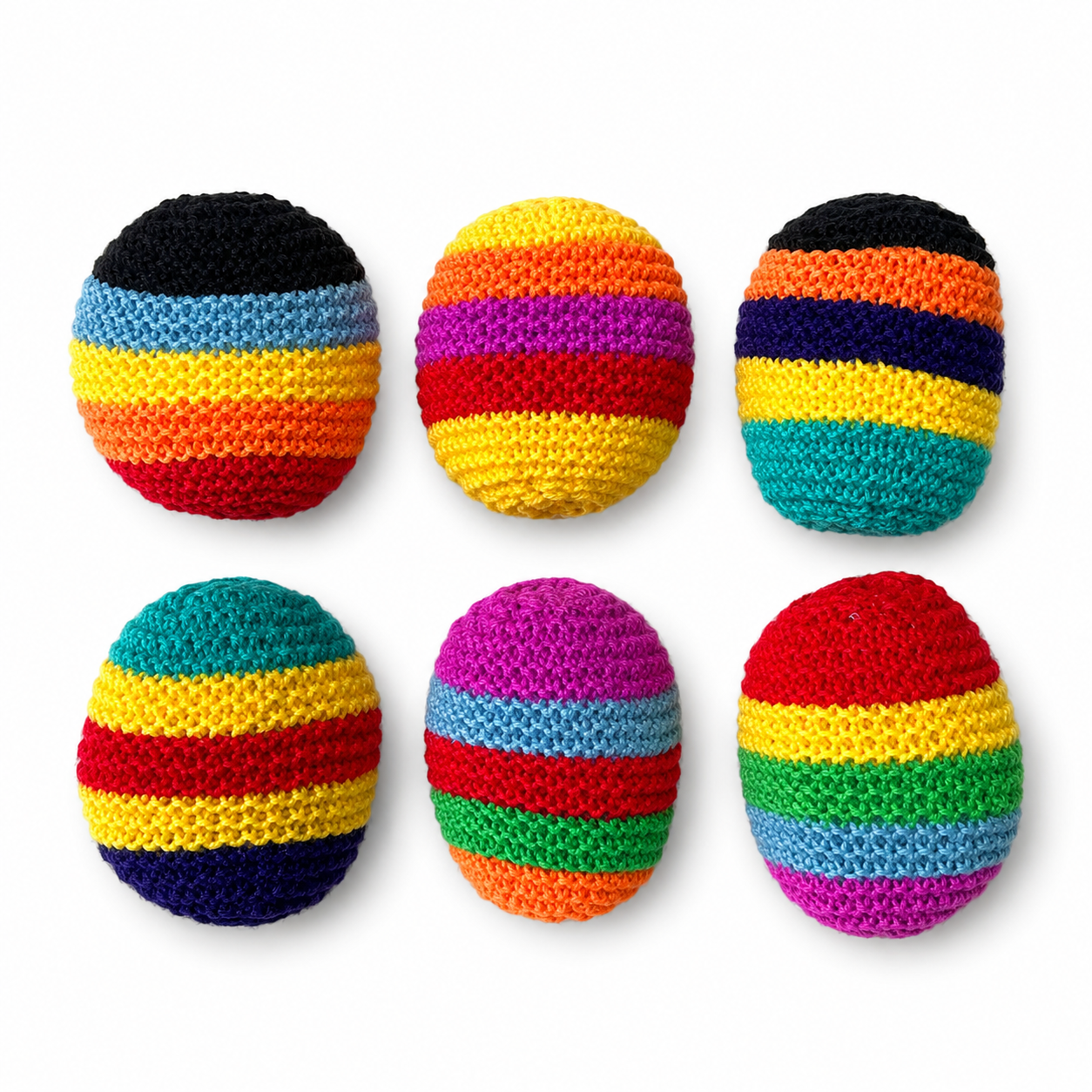Rainbow Crocheted Footbags