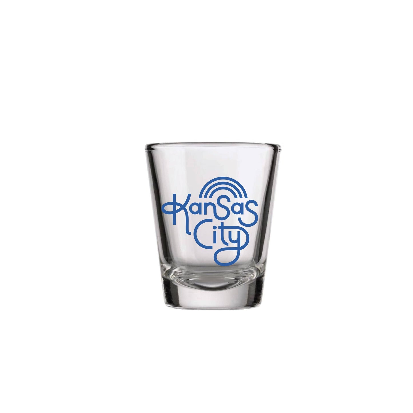 Retro Kansas City Shot Glass - Blue