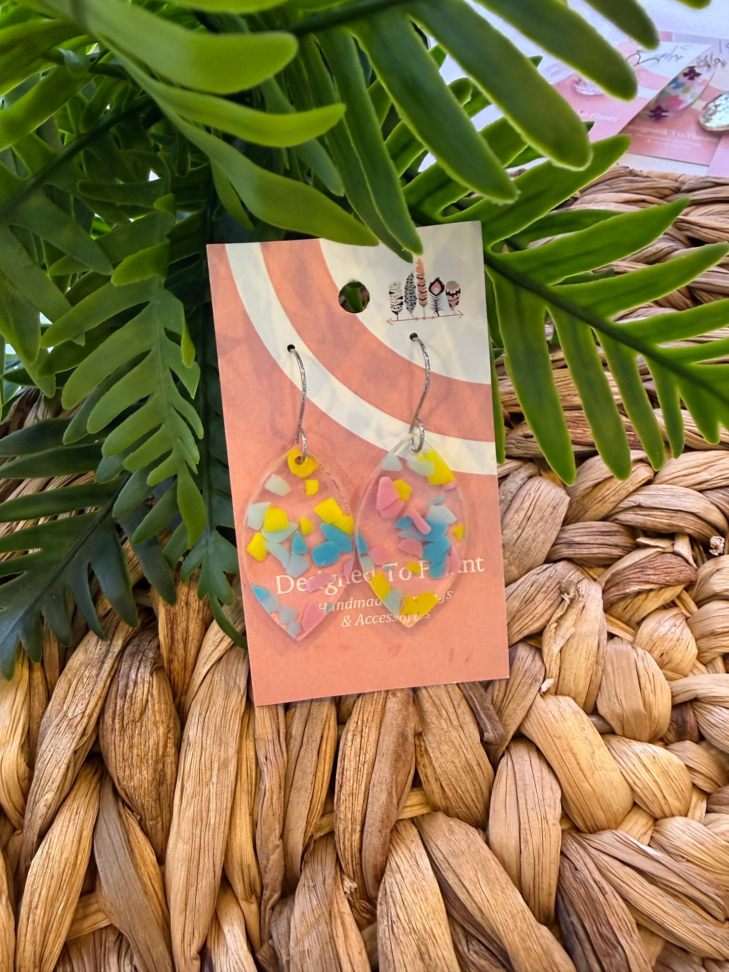 Confetti Terrazzo Acrylic Dangle Earrings