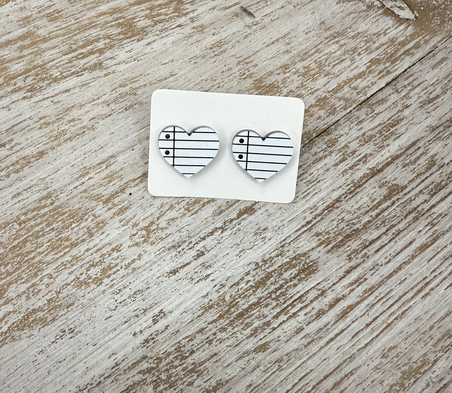 UV Printed Love Notes Acrylic Stud Earrings