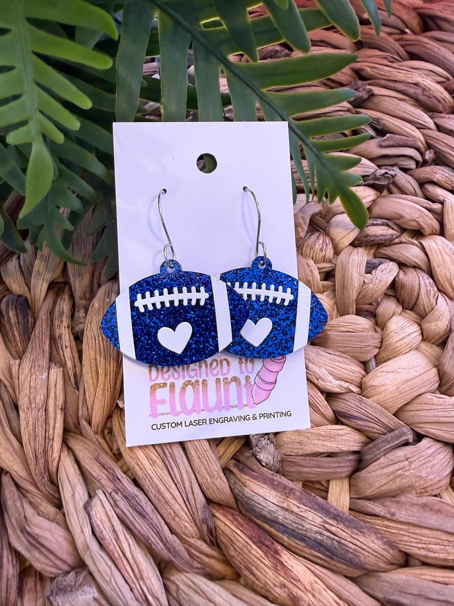 UV Printed Game Day Love Acrylic Dangle Earrings