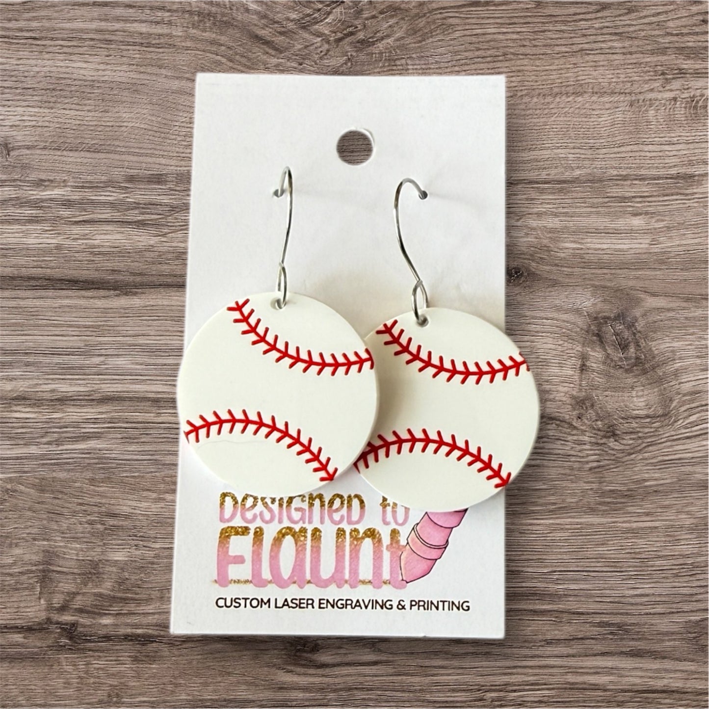 Game Day Baseball Dangle Earrings