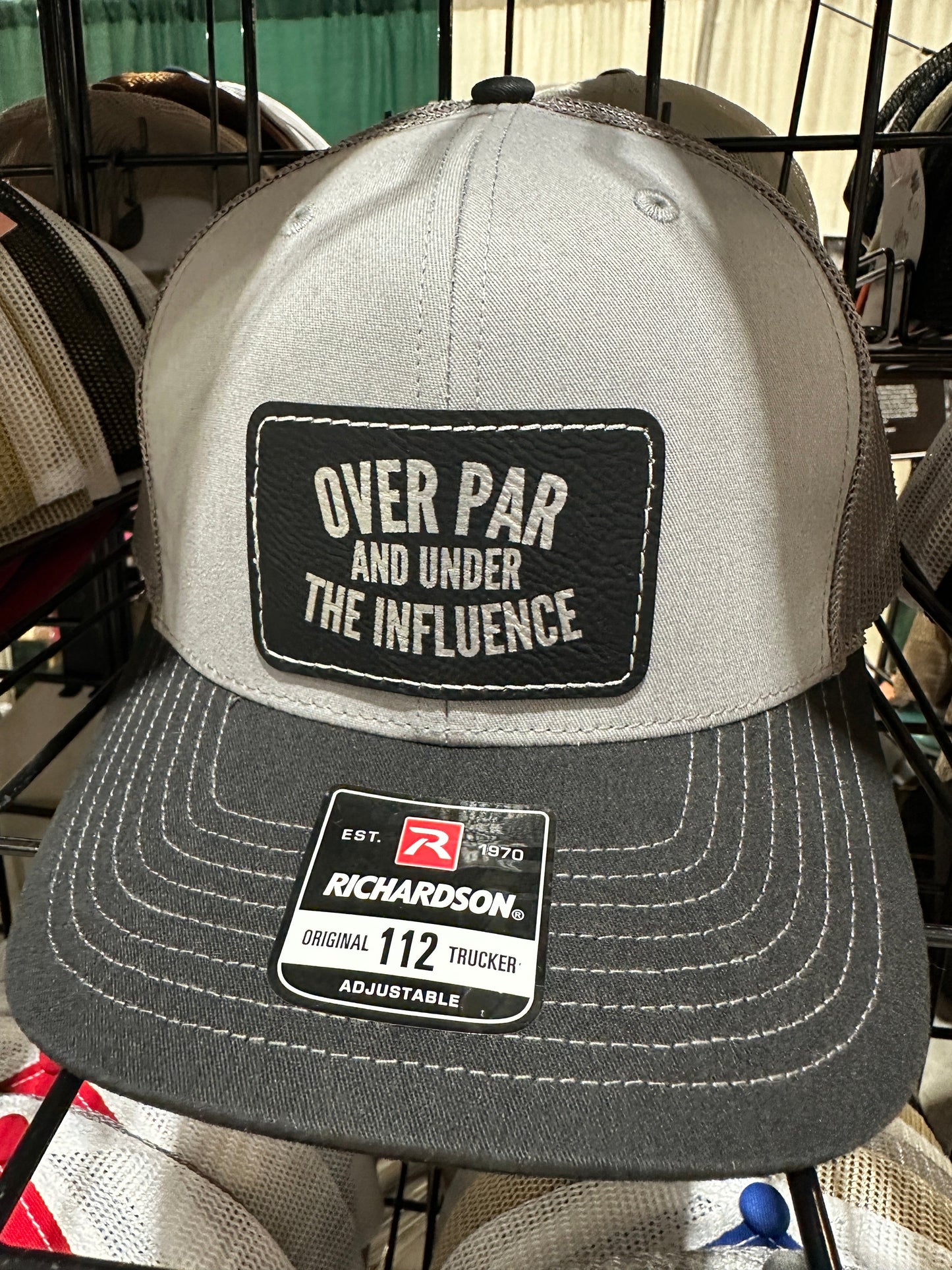 Over Par and Under The Influence Men's Richardson 112 Trucker Hat