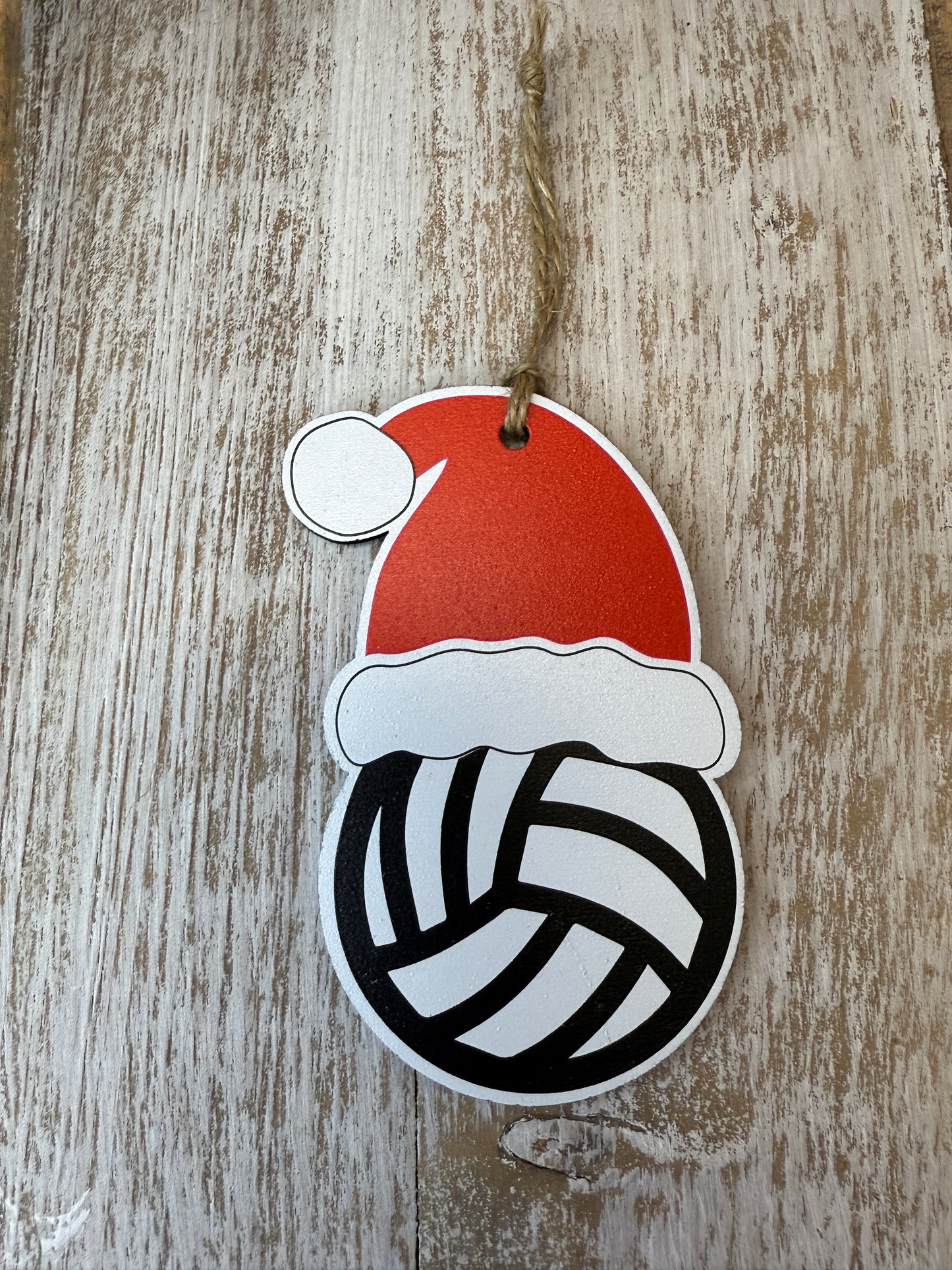 UV Printed Santa's Volleyball Player Personalized Name Ornament