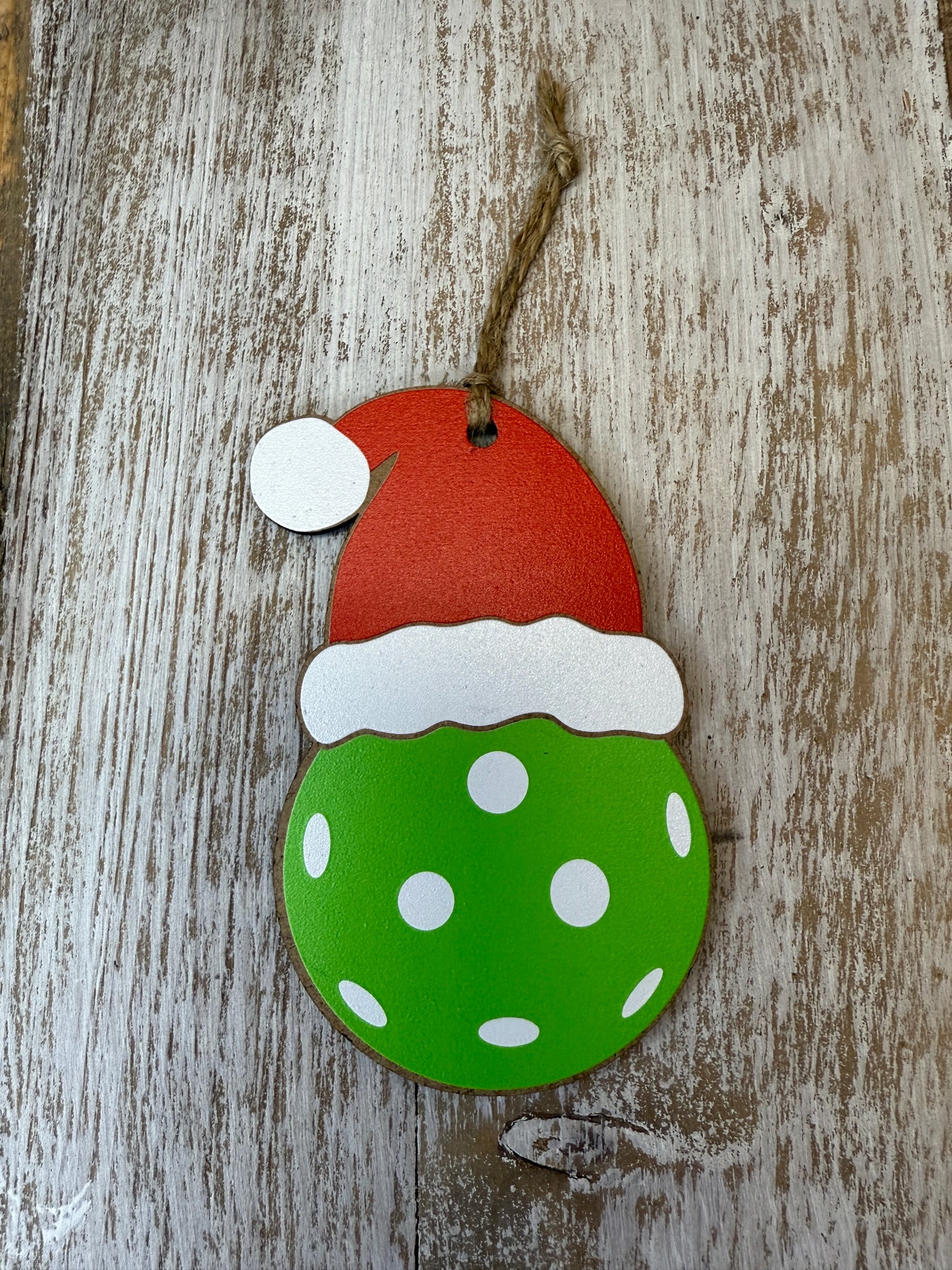 UV Printed Santa's Pickleball Player Personalized Name Ornament