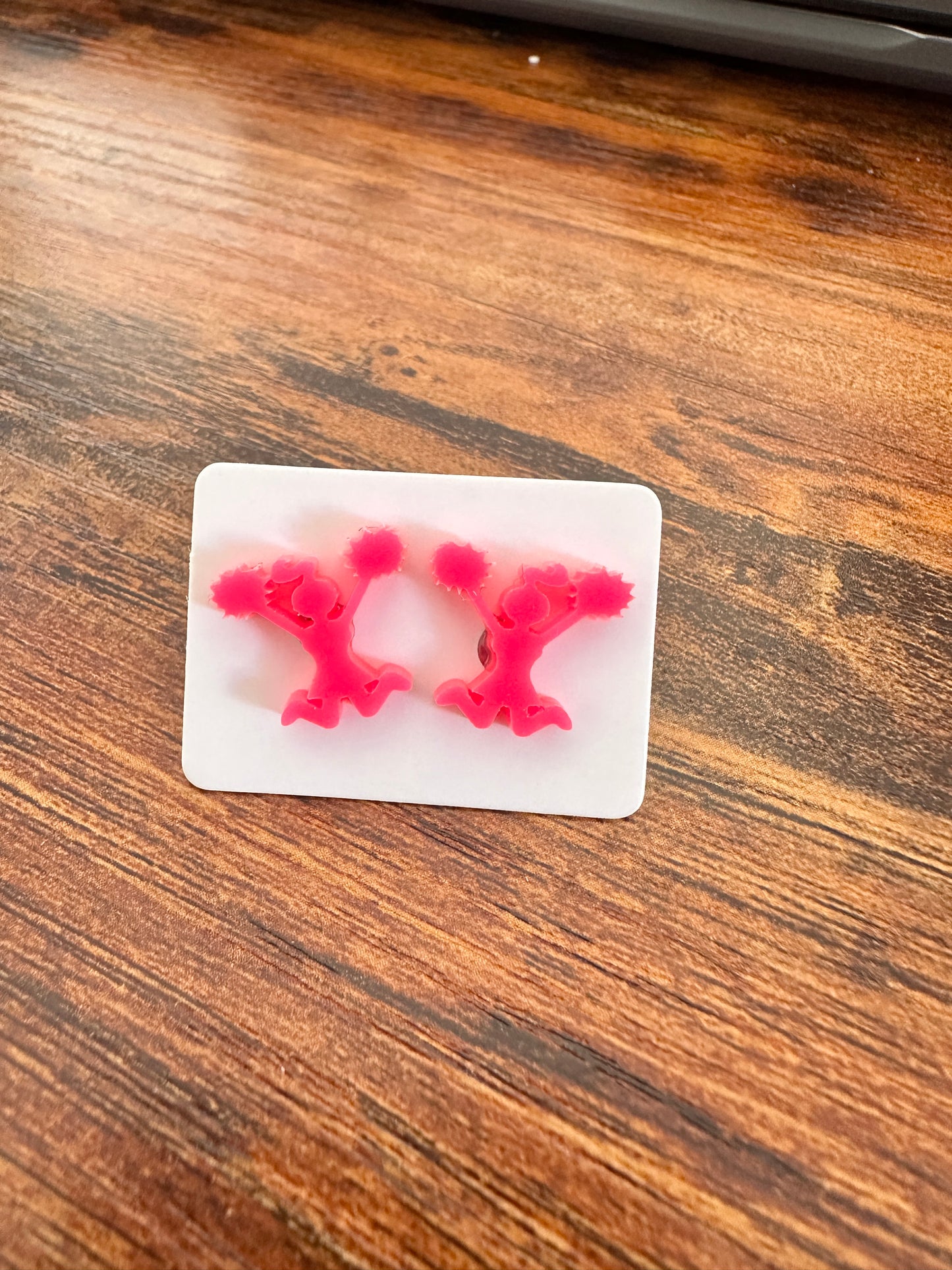 Cheerleader Acrylic Stud Earrings