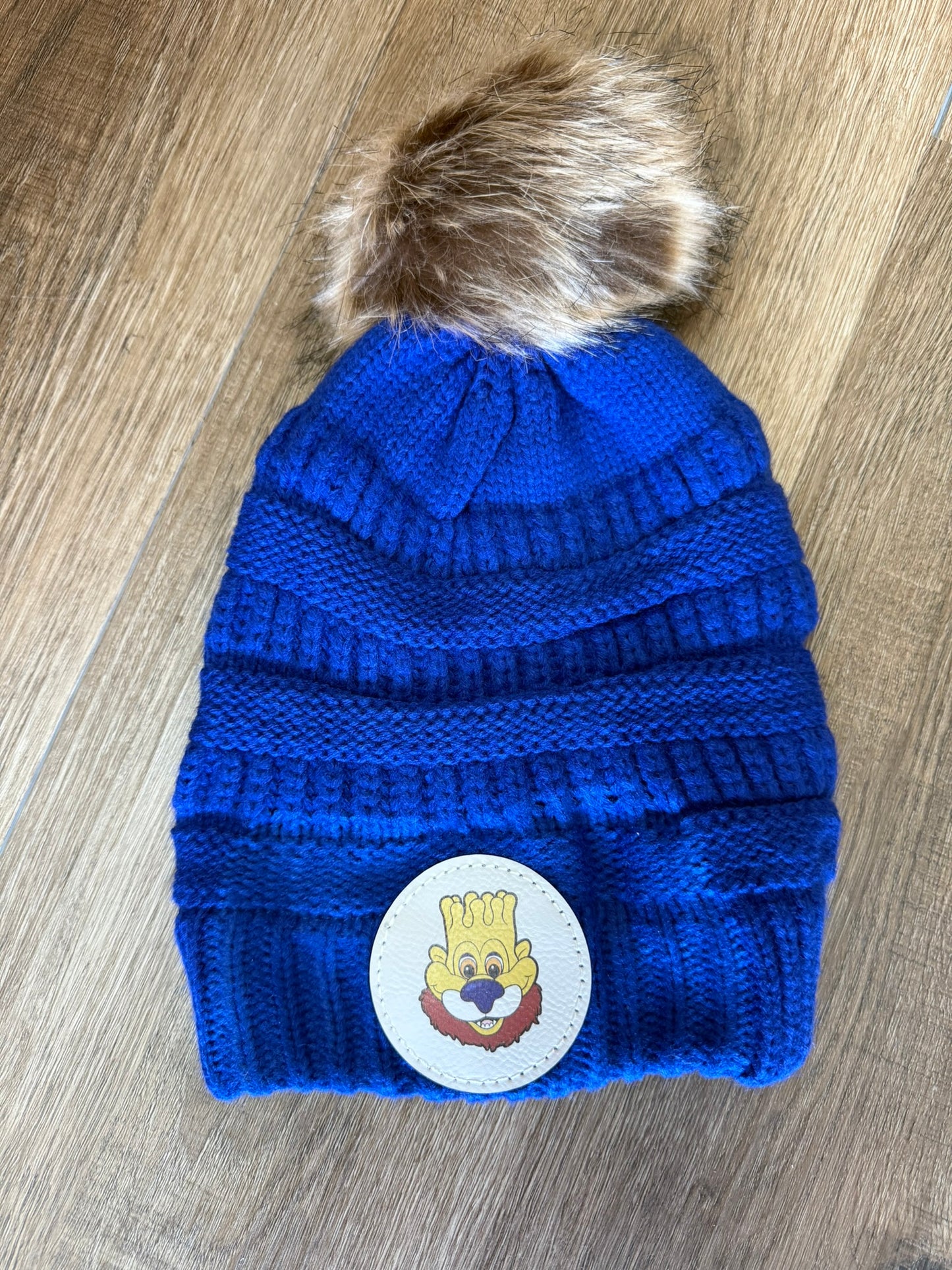 UV Printed Royal Mascot Knitted Pom Beanie