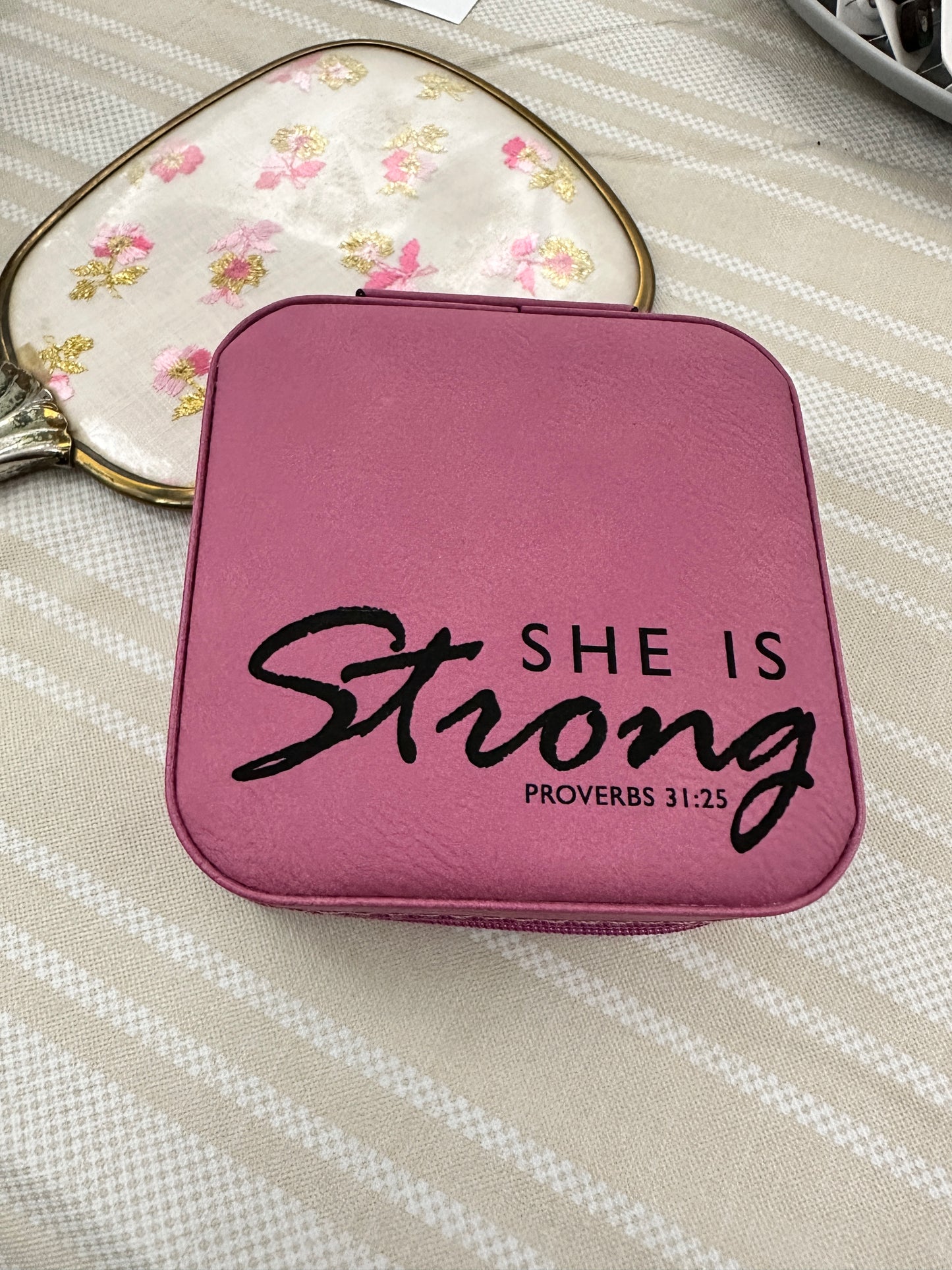 She Is Strong Jewelry Box