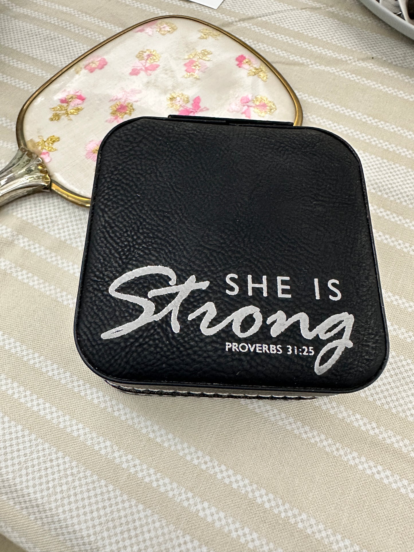 She Is Strong Jewelry Box