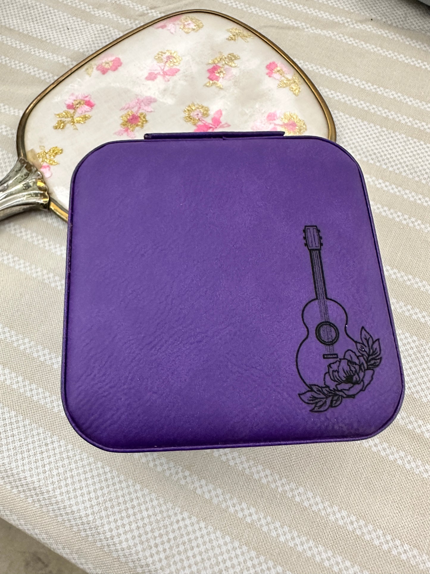 Floral Guitar Jewelry Box