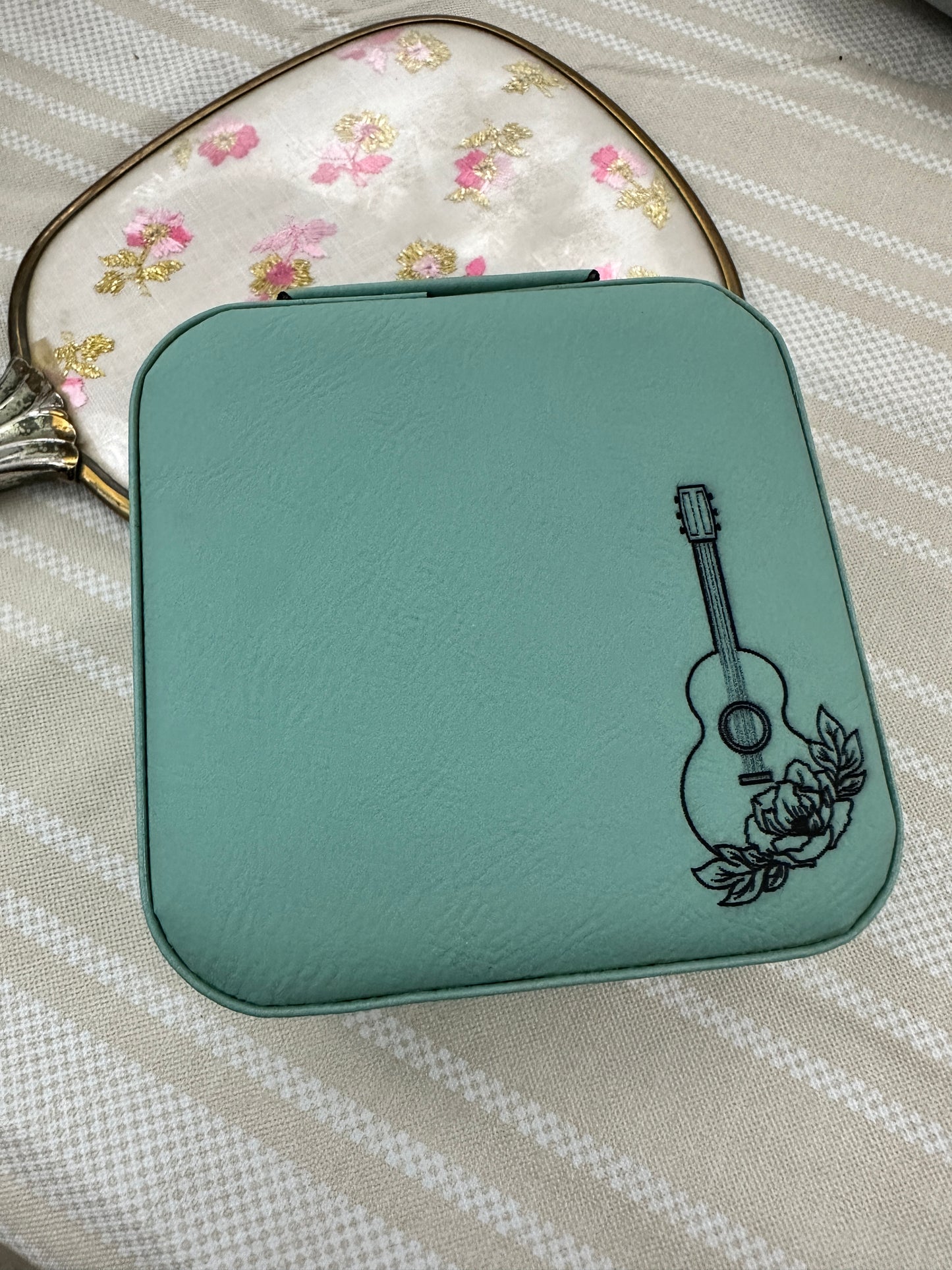 Floral Guitar Jewelry Box