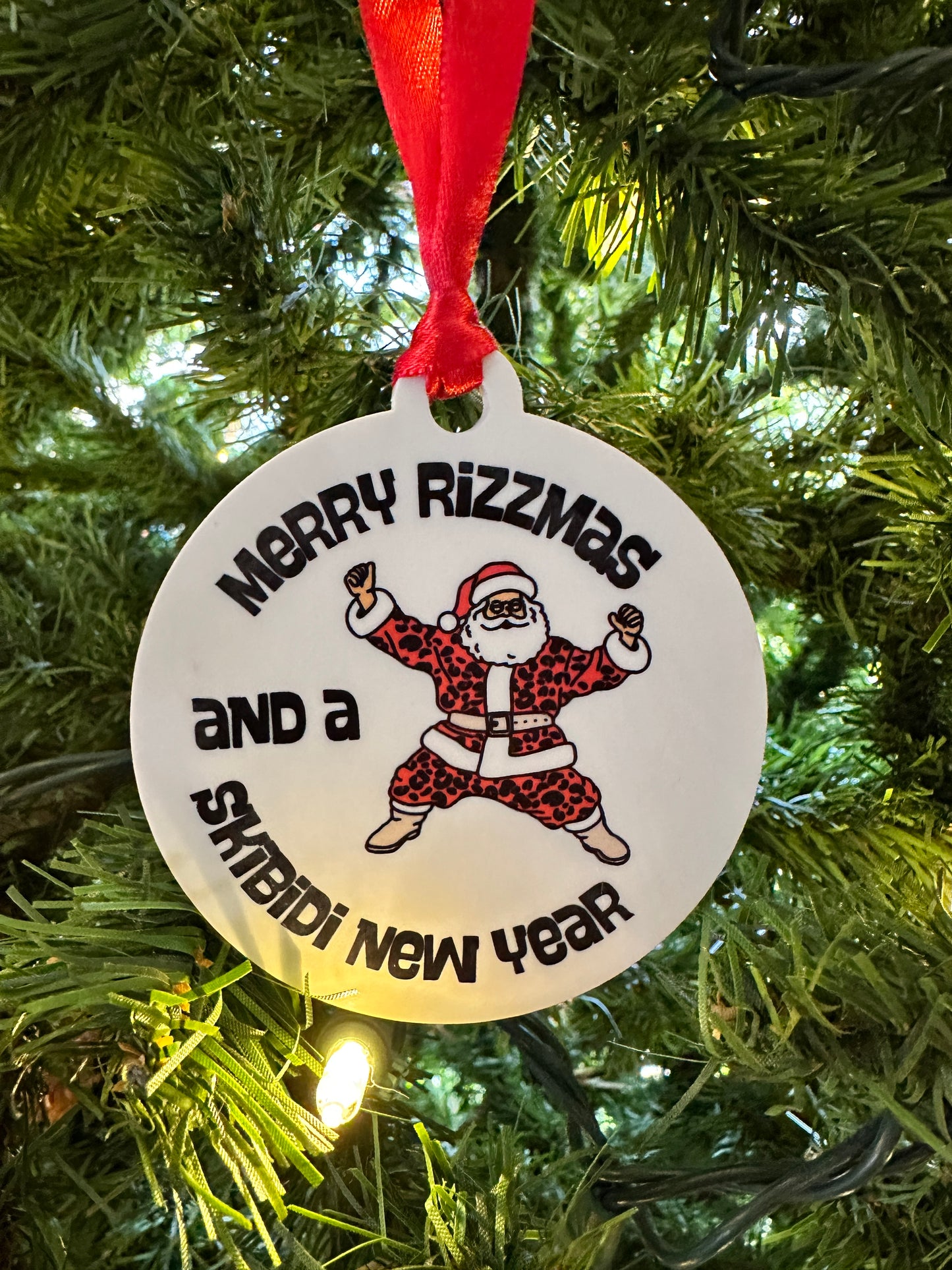 Merry Rizzmas And A Skibidi New Year Ornament