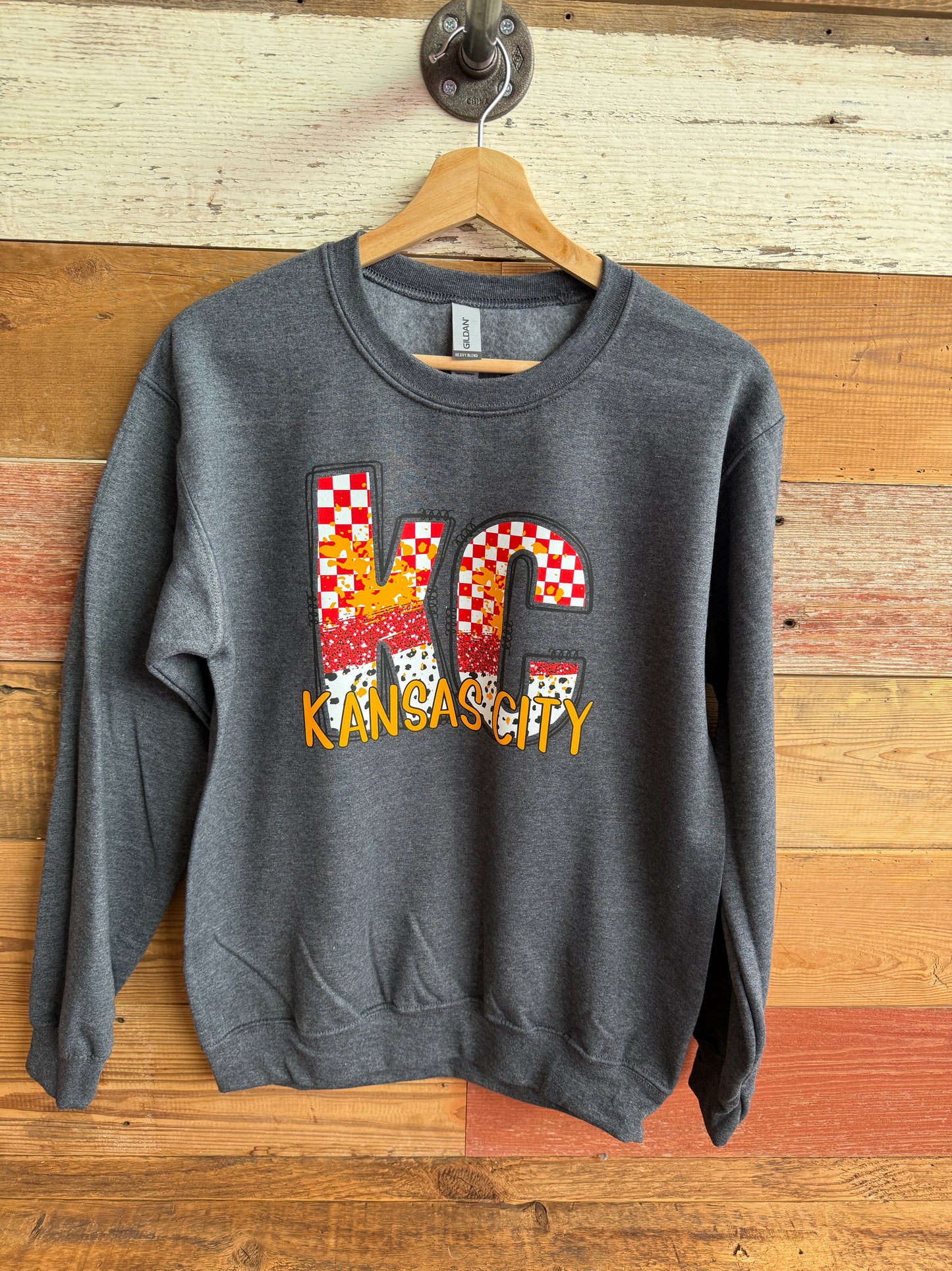 Red KC Checkered Paint Sweatshirt