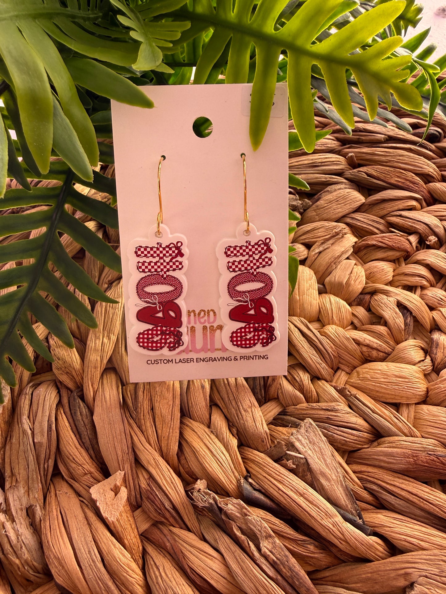 UV Printed Hogs Team Spirit Acrylic Dangle Earrings
