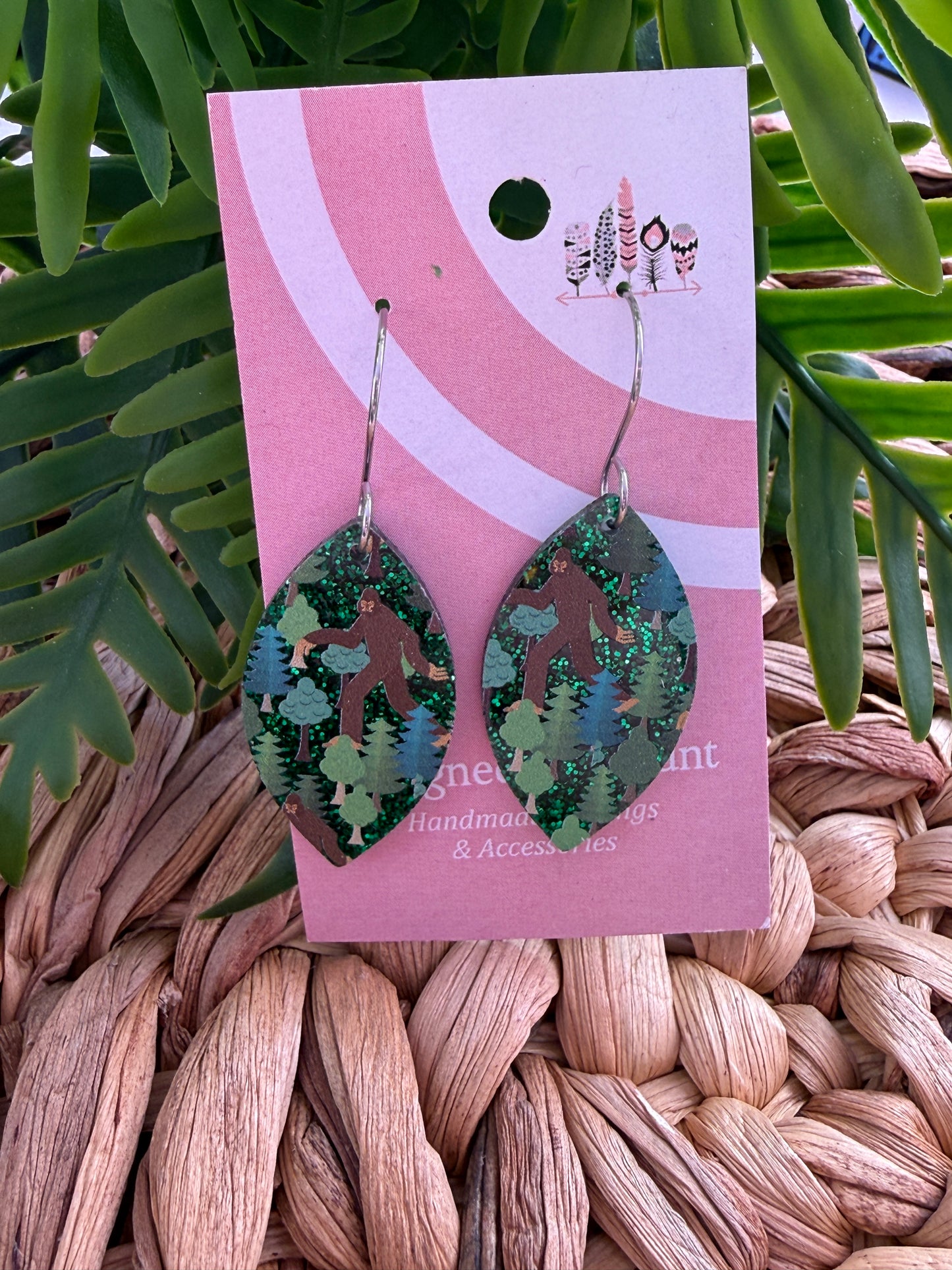Forest Legend Glitter Dangle Earrings