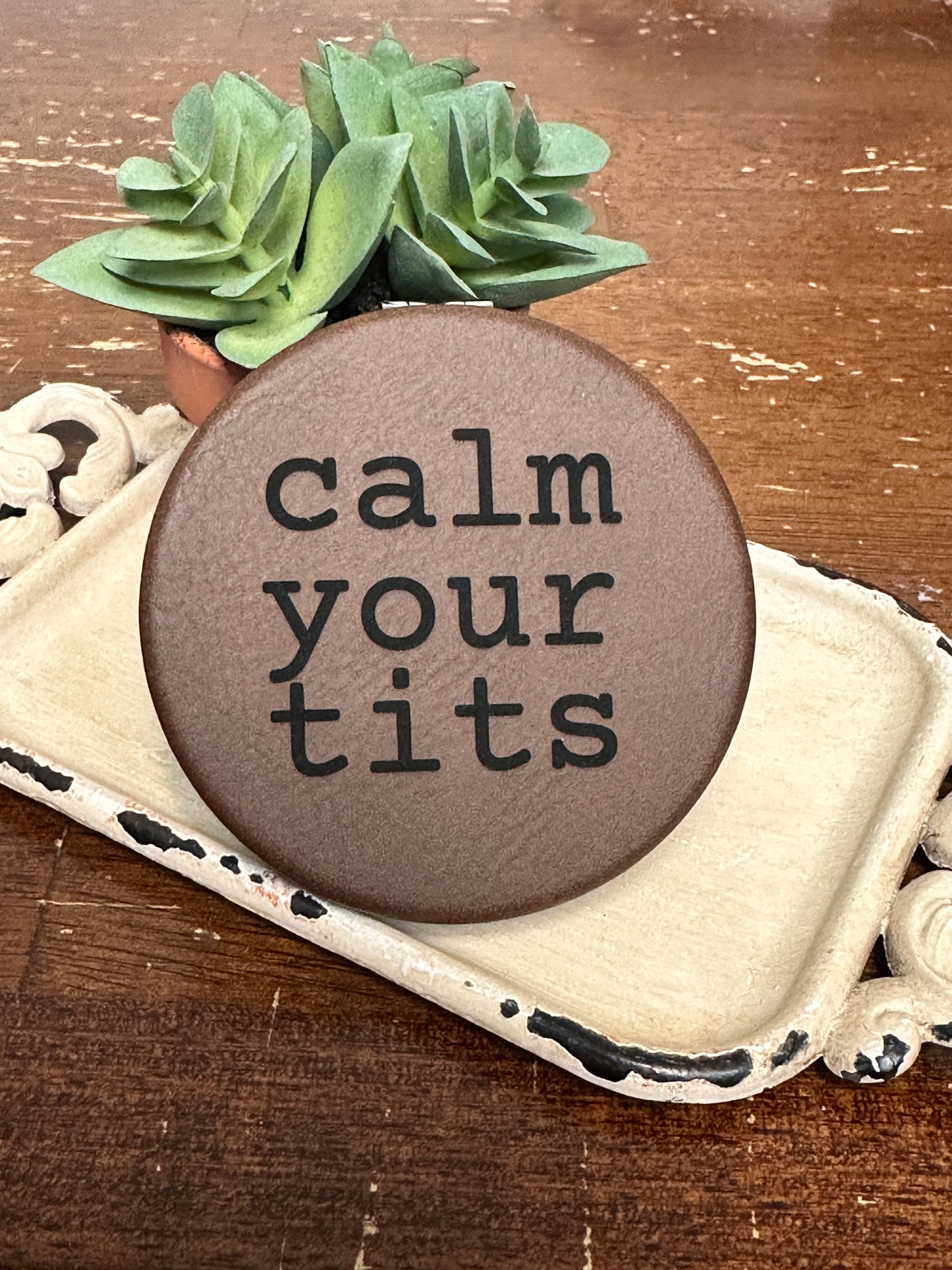 Calm Your Tits Compact Mirror
