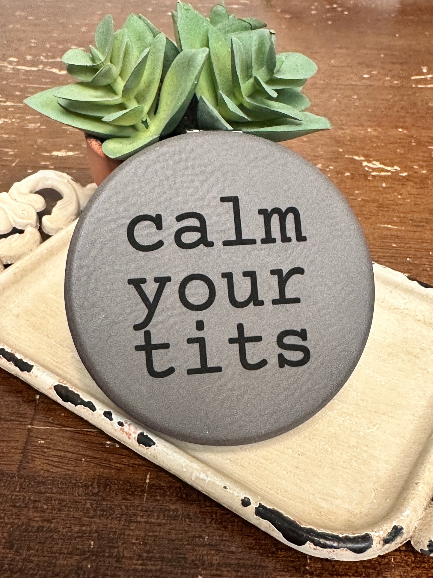 Calm Your Tits Compact Mirror