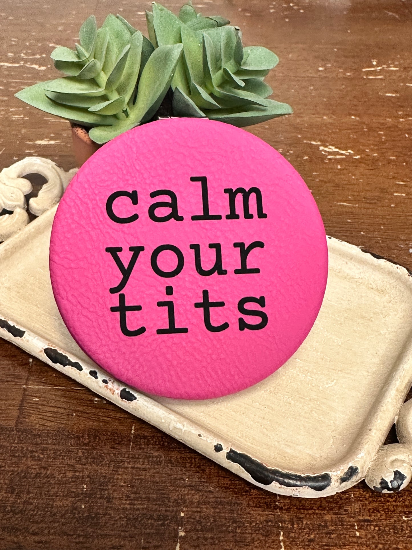 Calm Your Tits Compact Mirror