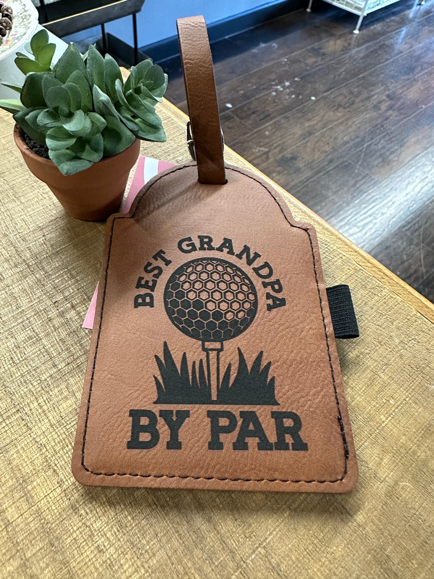 Best Grandpa By Par Golf Bag Tag