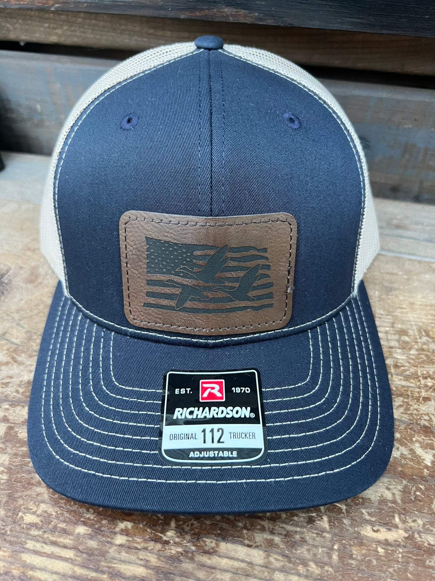 American Flag Geese Men's Richardson 112 Trucker Hat
