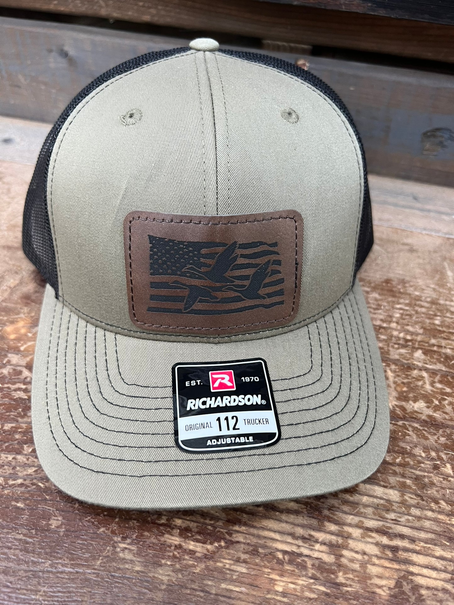 American Flag Geese Men's Richardson 112 Trucker Hat