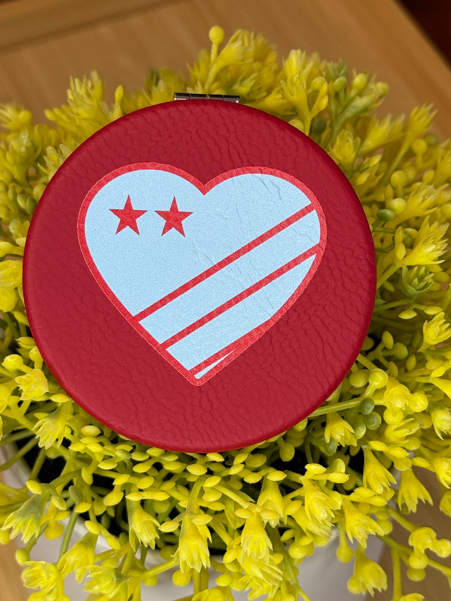 UV Printed KC Current Heart Compact Mirror