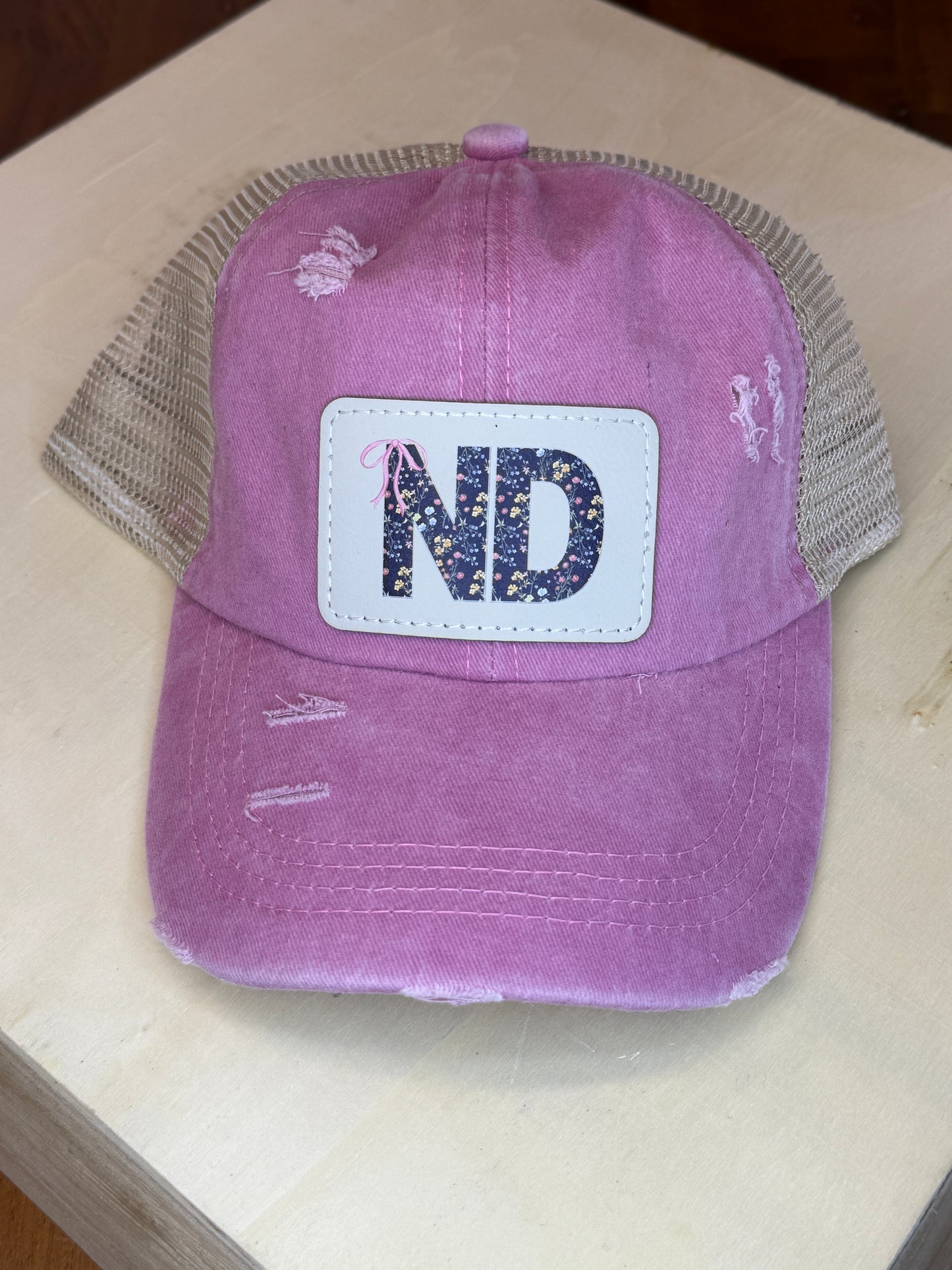 UV Printed State Initials Women's Criss Cross Hat