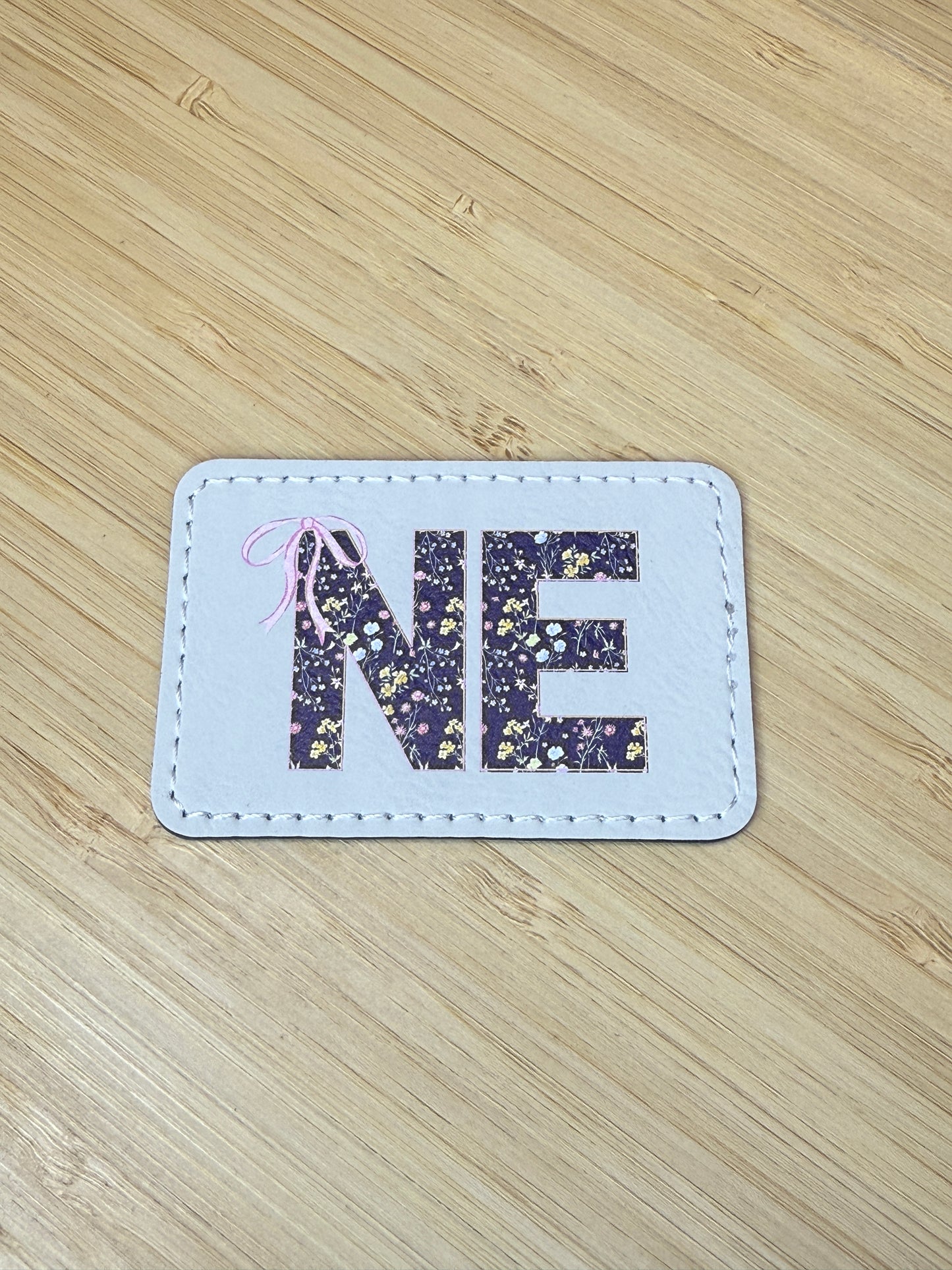 UV Printed State Abbreviations Leatherette Patches