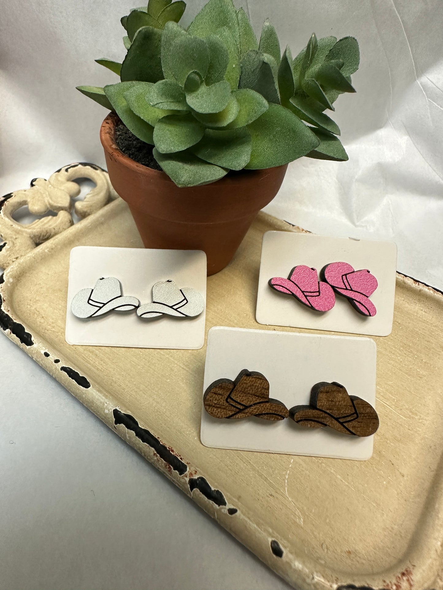 Cowgirl Hat and Cowboy Hat Studs