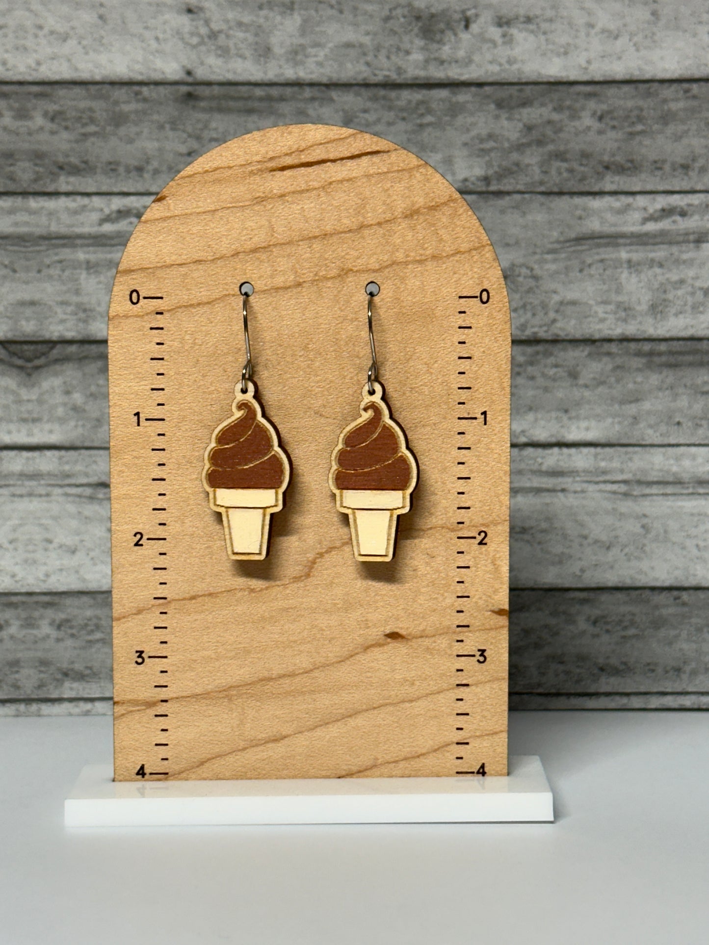 Ice Cream Cone Dangle Earrings