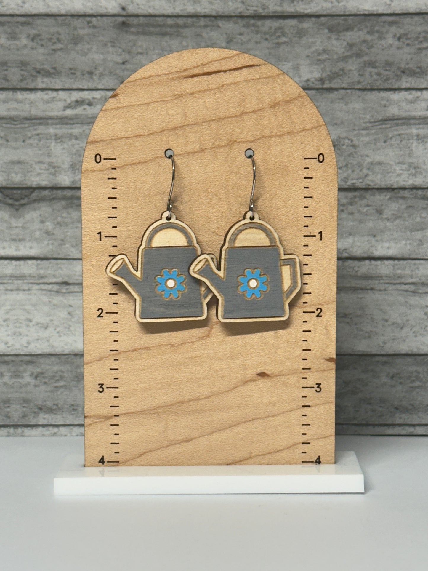 Green Thumb Watering Can Dangle Earrings