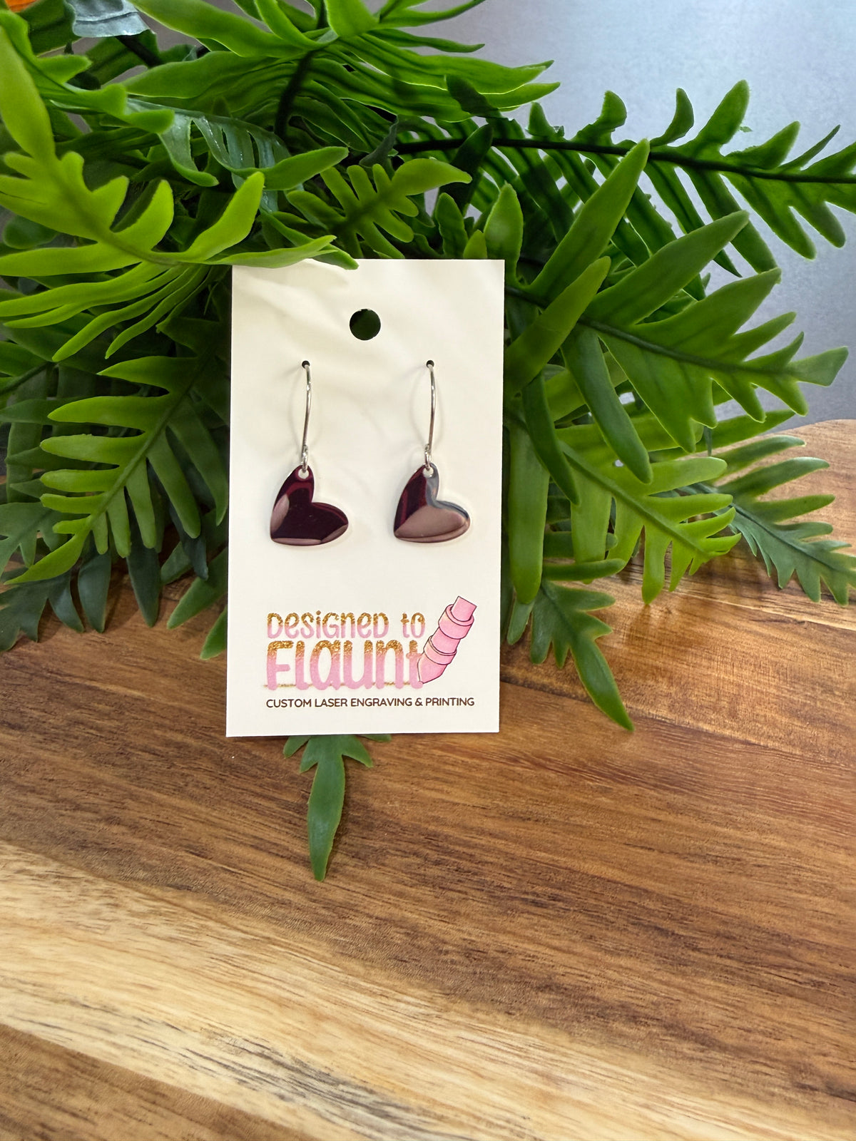 Angled Heart Earrings
