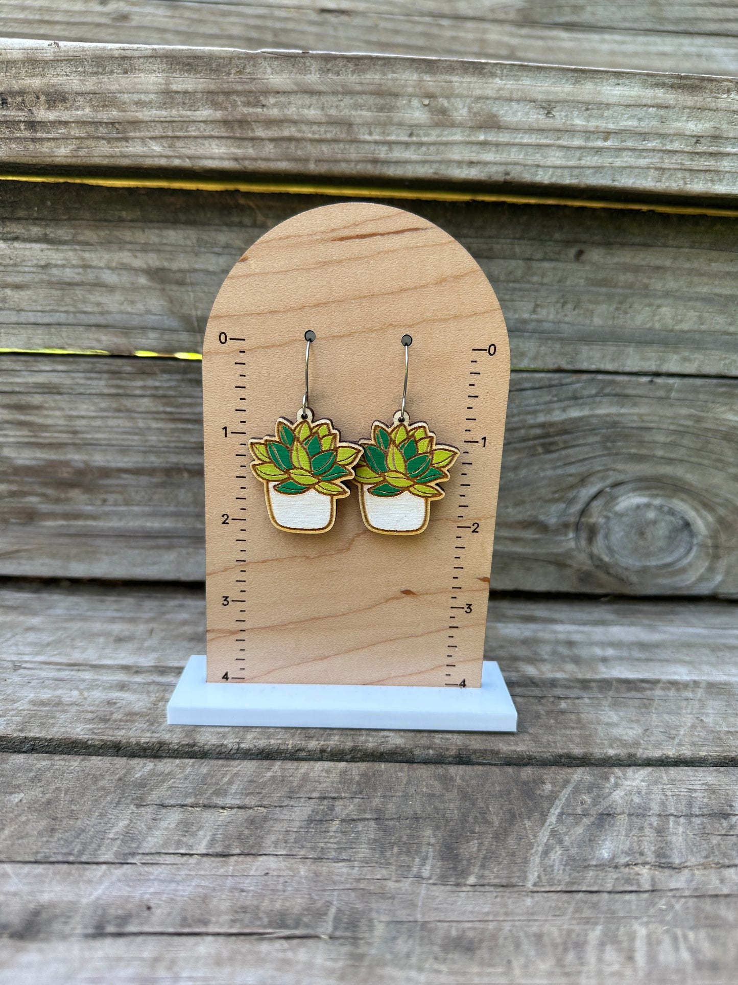 Echeveria Succulent Dangle Earrings