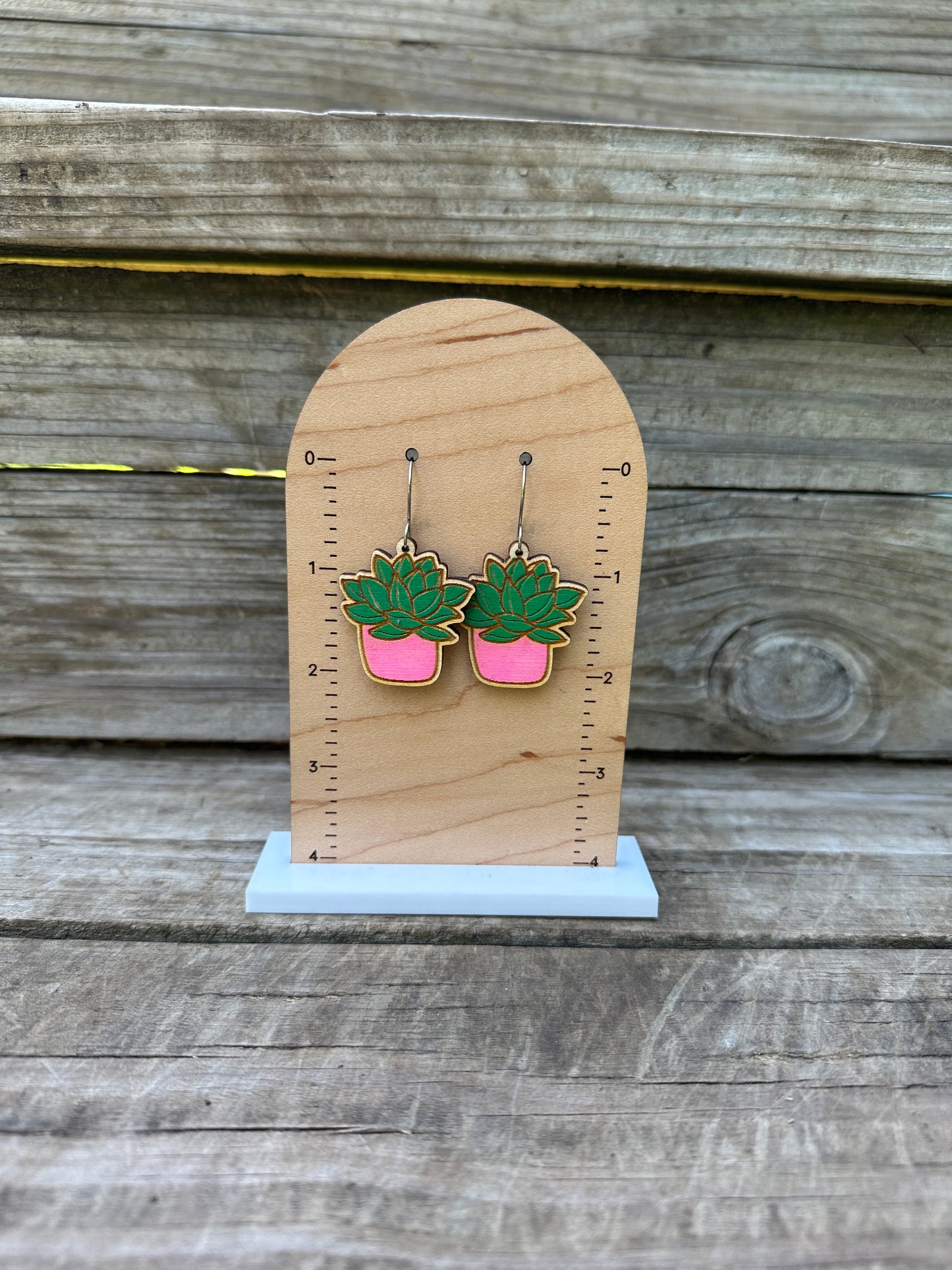 Echeveria Succulent Dangle Earrings