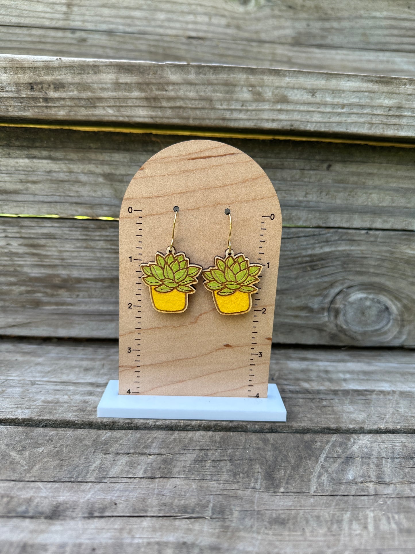 Echeveria Succulent Dangle Earrings