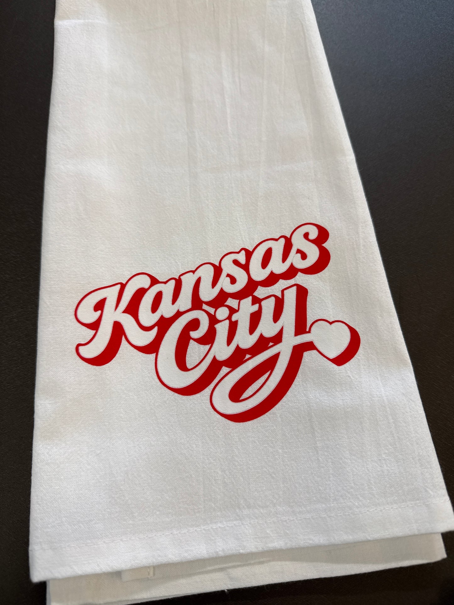 Kansas City Script Tea Towel (Multiple Colors) | KC Gift | Kansas City Souvenir