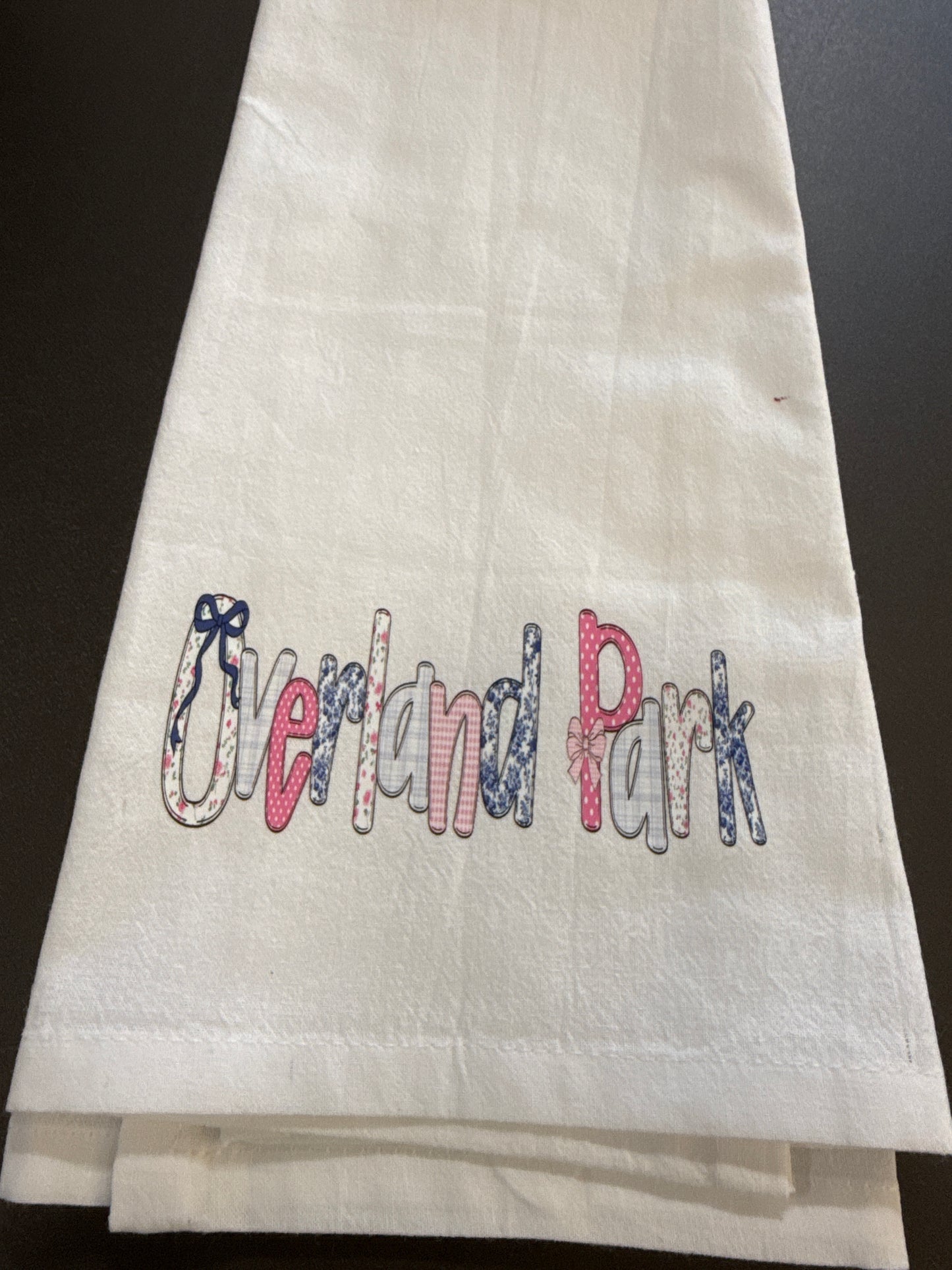Preppy Overland Park Tea Towel | Overland Park Gifts