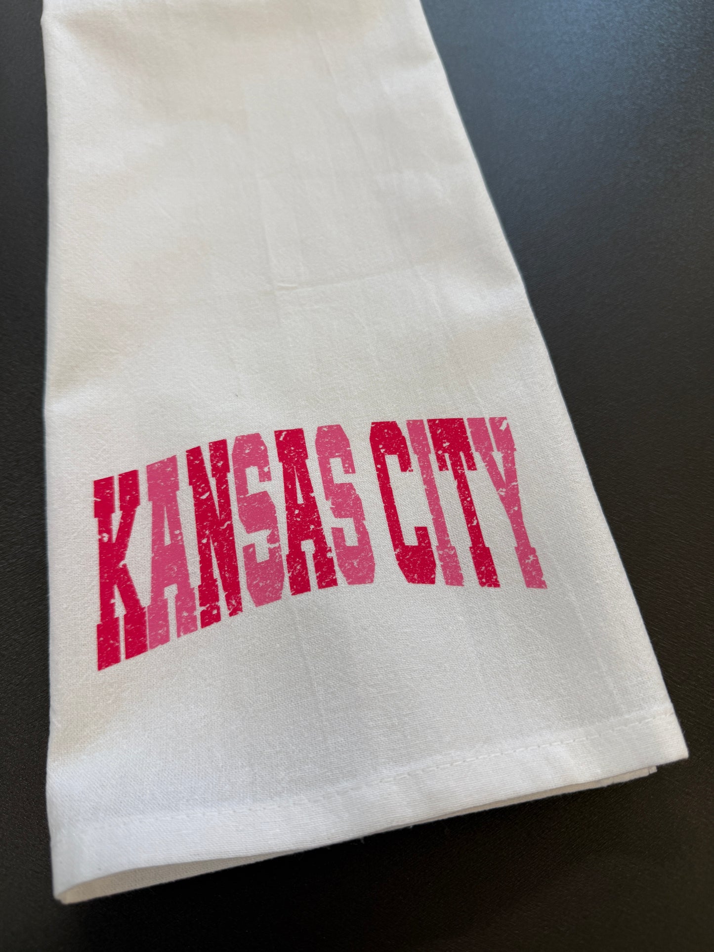 Pink Arched Kansas City Tea Towel | KC Souvenir | KC Hostess Gift