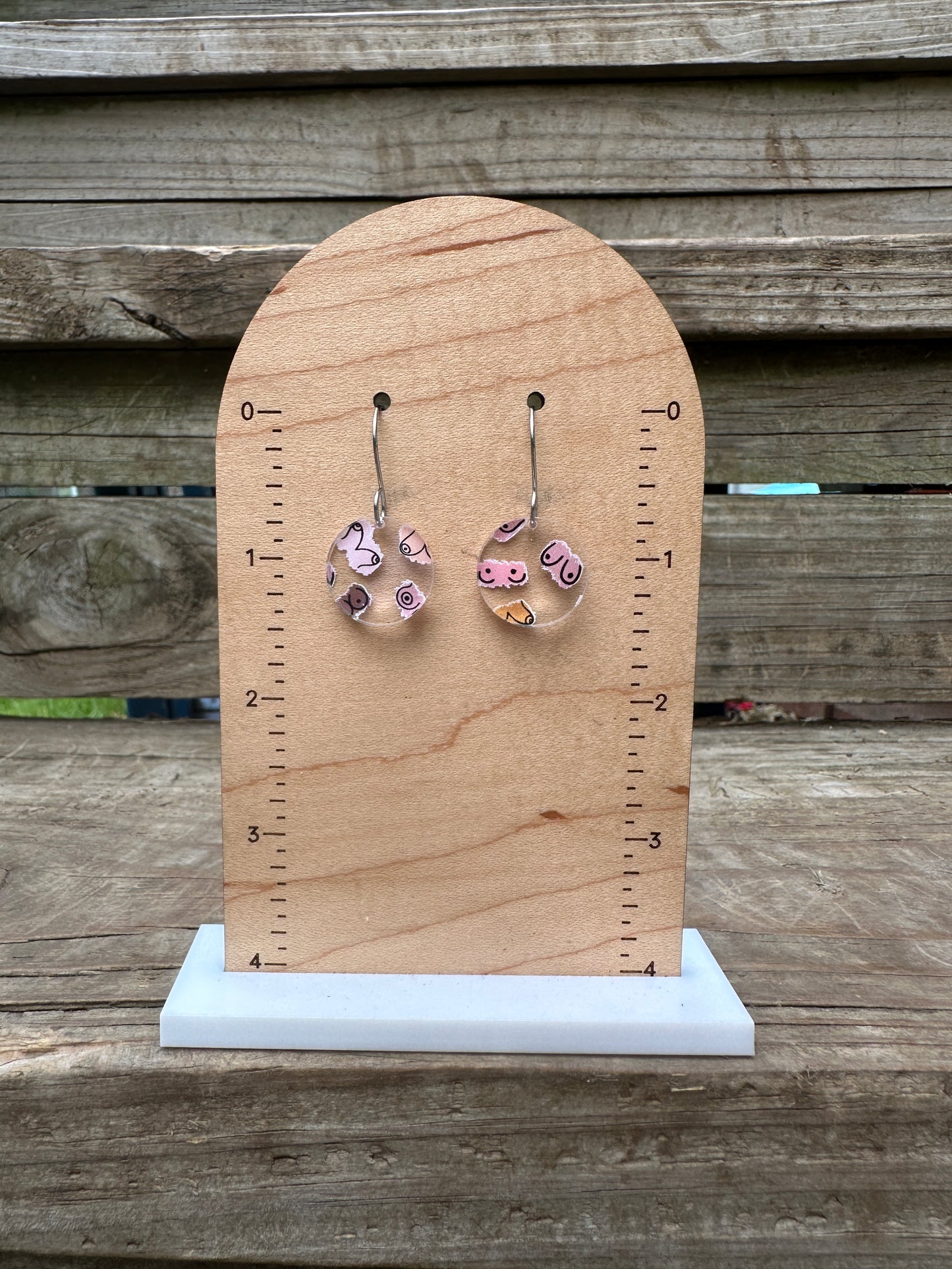 Classic Boobies Acrylic Dangle Earrings