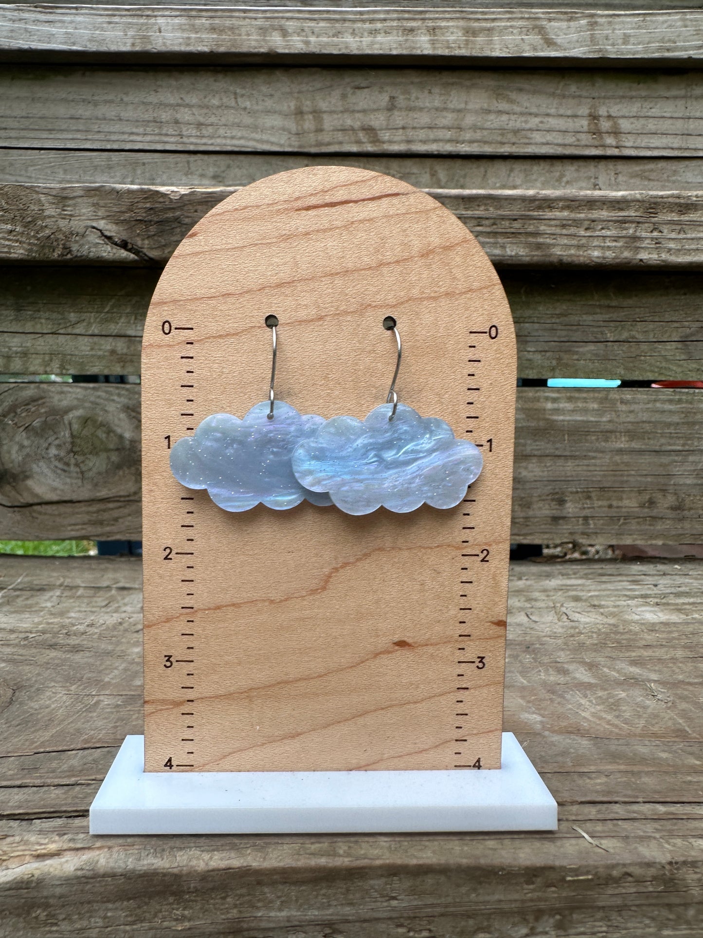 Clouds Acrylic Dangle Earrings