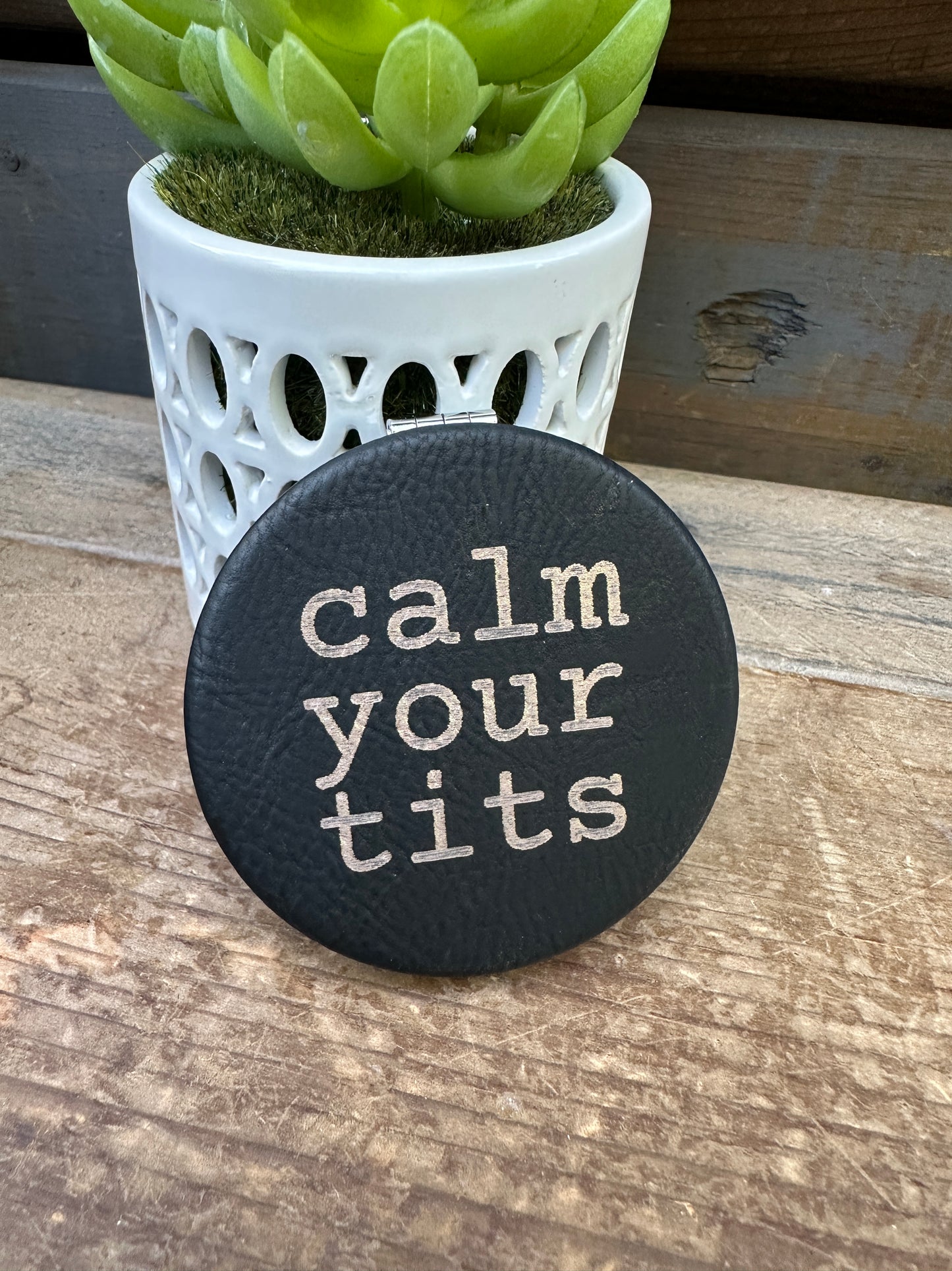 Calm Your Tits Compact Mirror