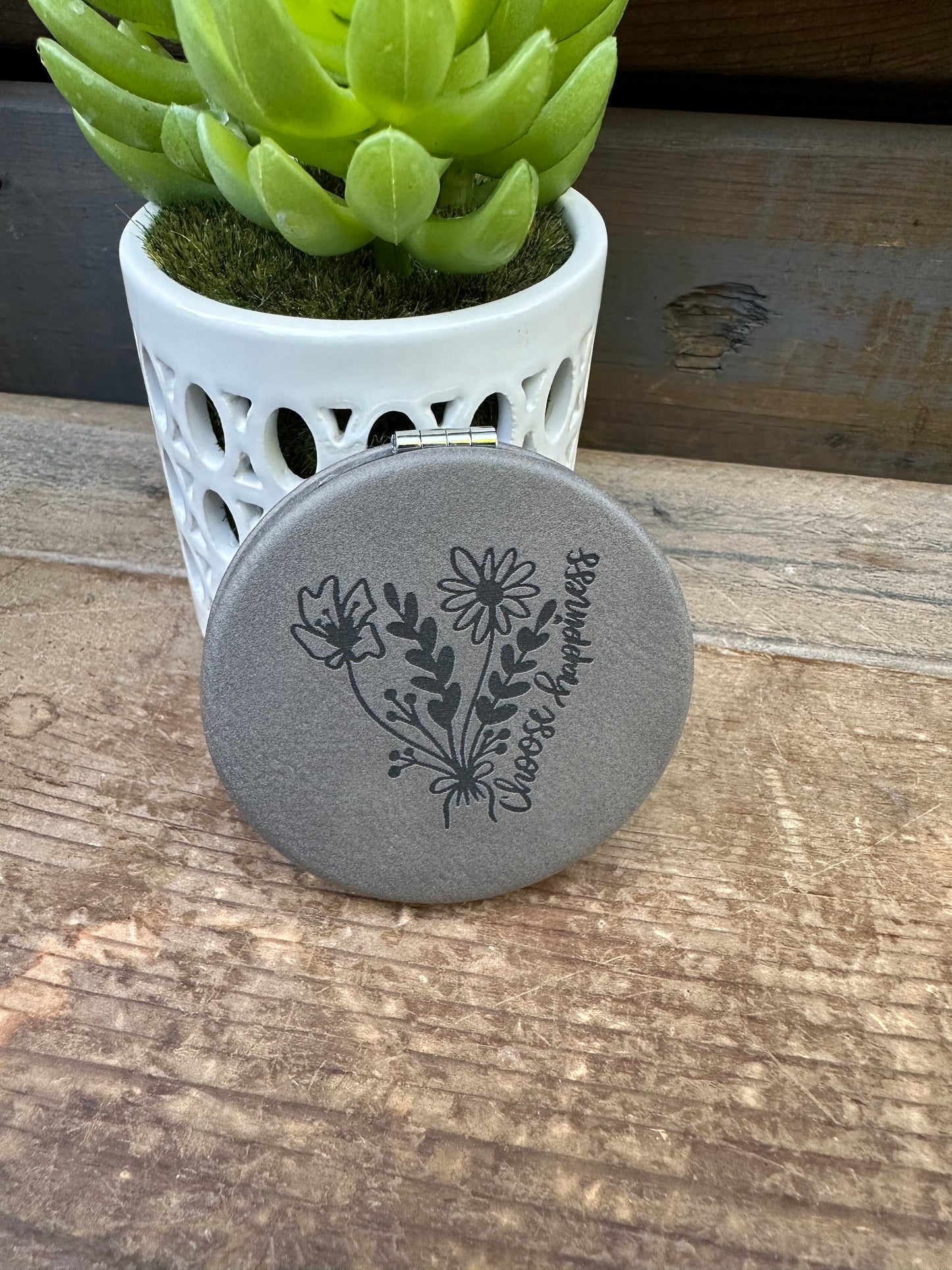 Choose Happiness Compact Mirror
