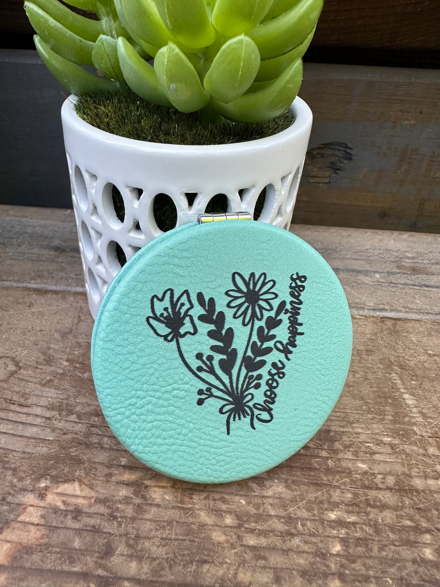 Choose Happiness Compact Mirror