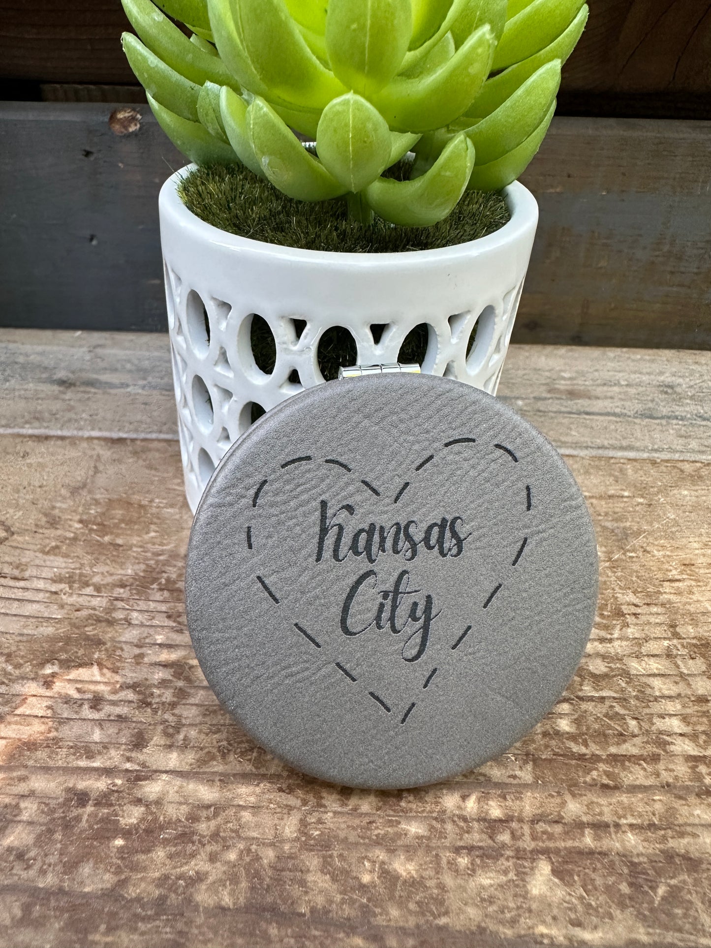 Kansas City Heart Compact Mirror