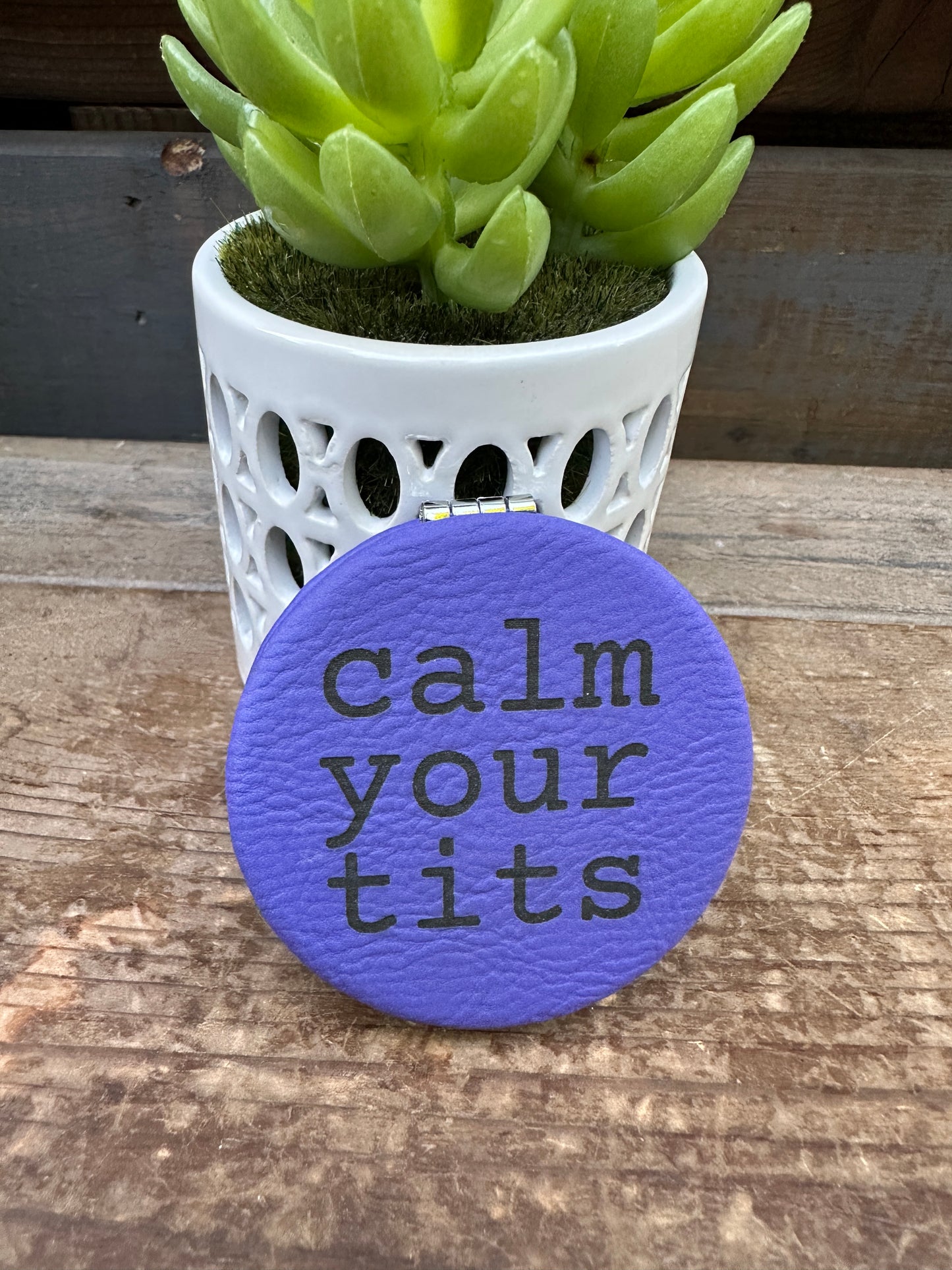 Calm Your Tits Compact Mirror