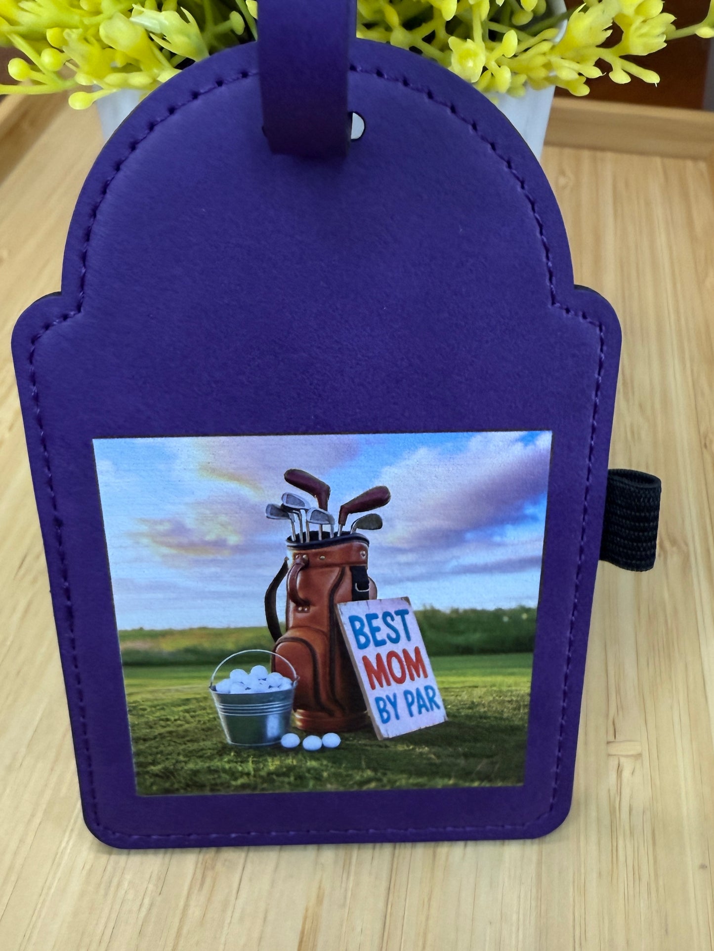UV Printed Best Mom By Par Golf Bag Tag