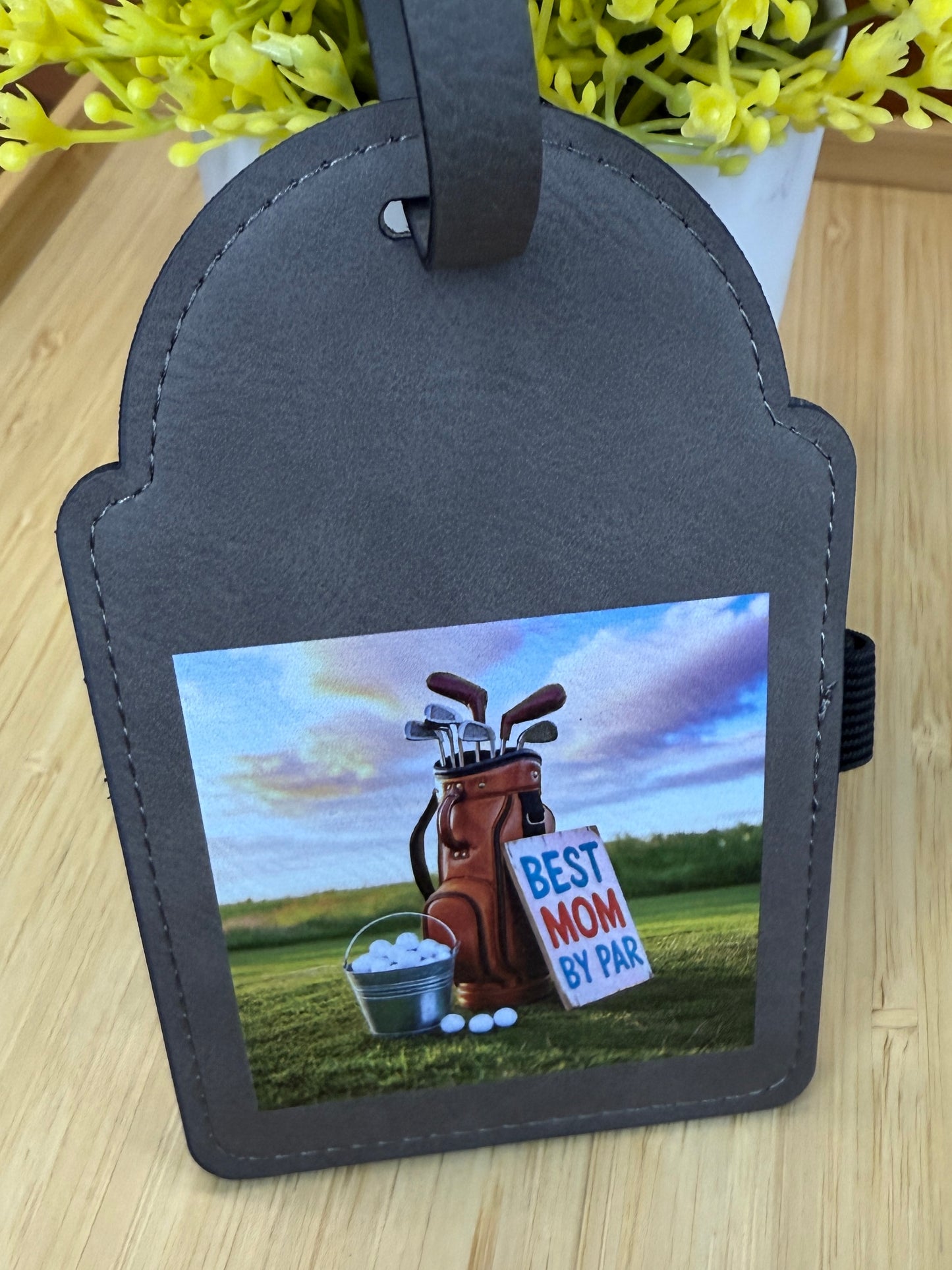 UV Printed Best Mom By Par Golf Bag Tag