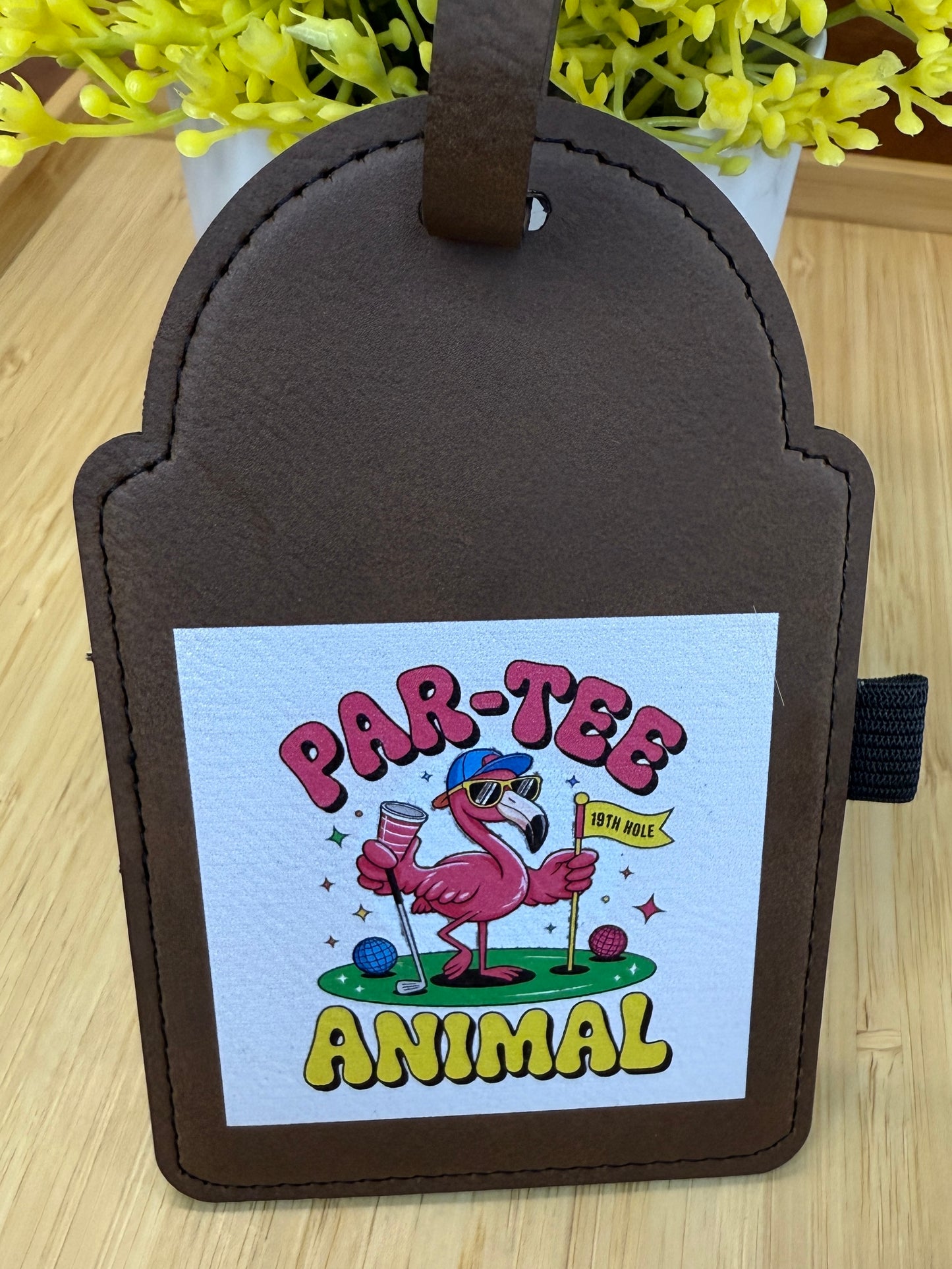 UV Printed Par-Tee Animal Golf Bag Tag