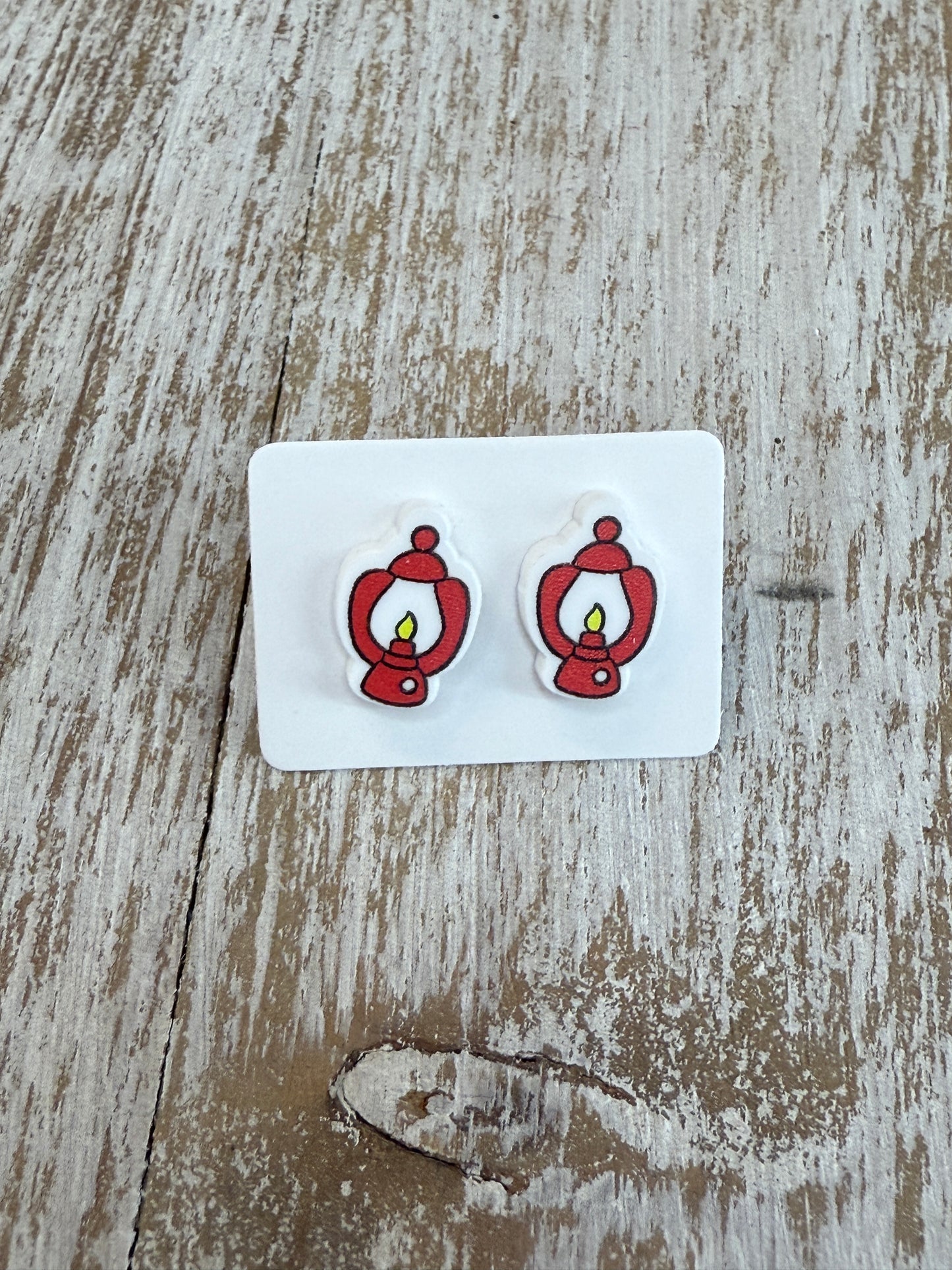 UV Printed Lanterns Acrylic Stud Earrings